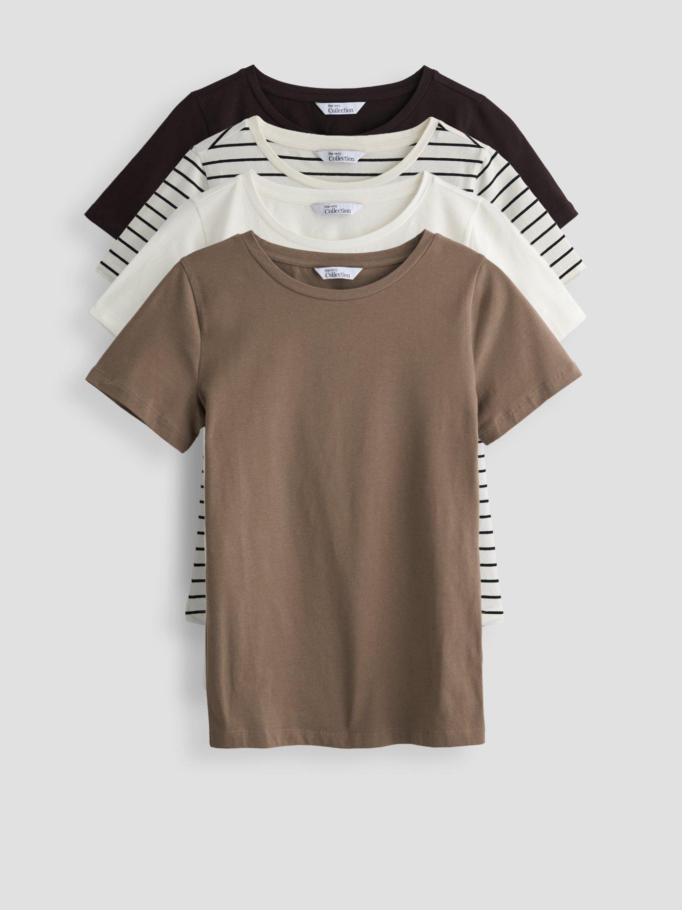  image of the-very-collection-4-pack-fitted-t-shirts-multi