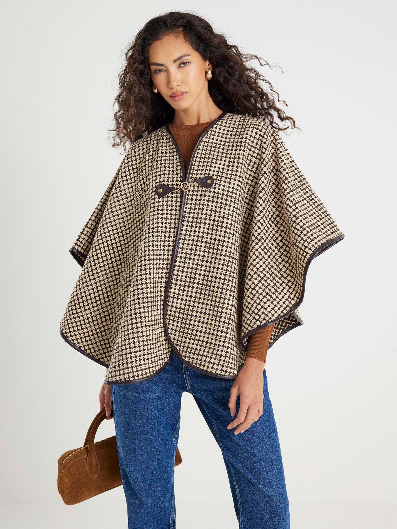 front image of river-island-snaffle-jacquard-cape-brown