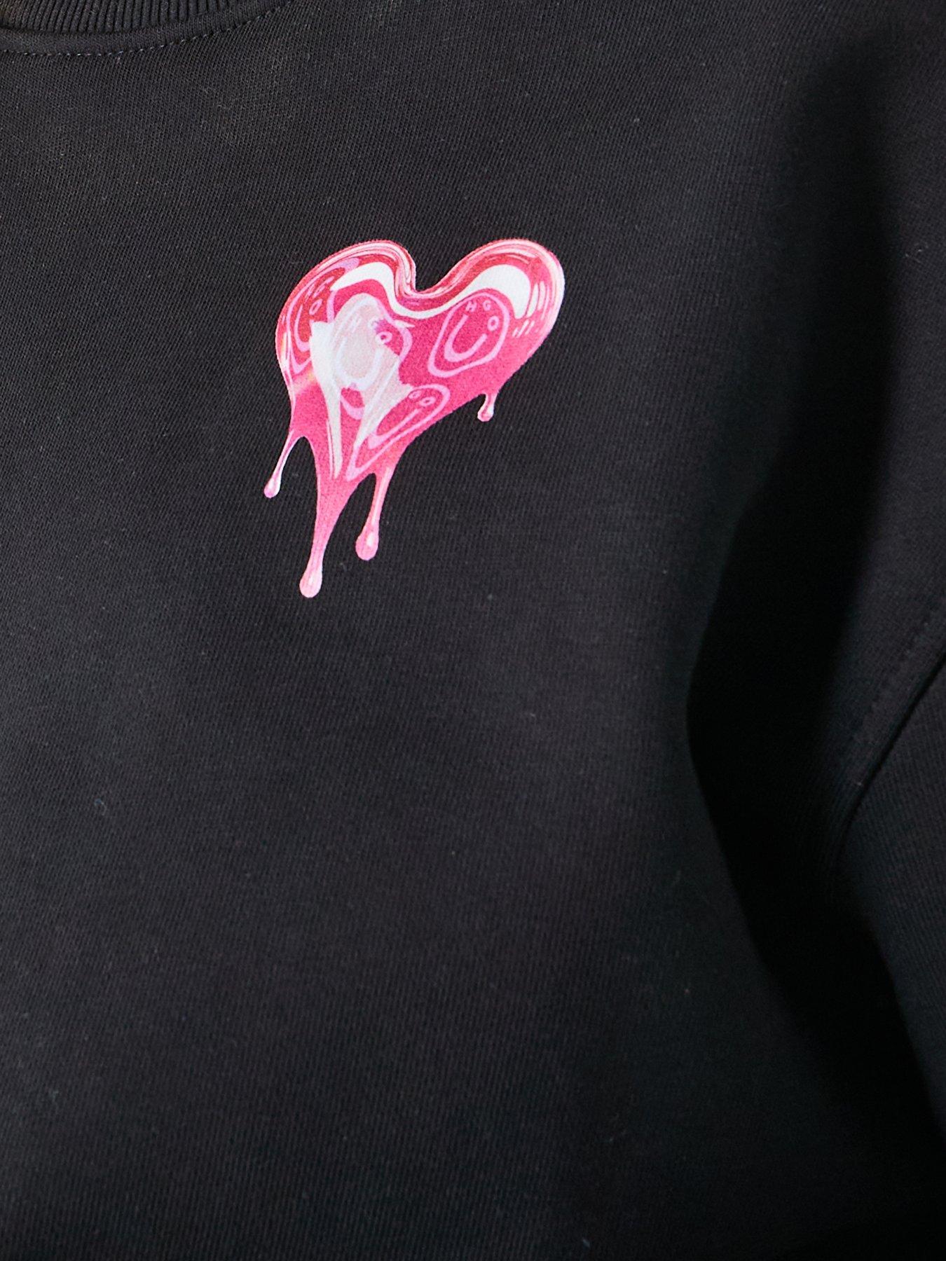 Image 5 of 6 of HUGO Heart Logo Sweatshirt - Black
