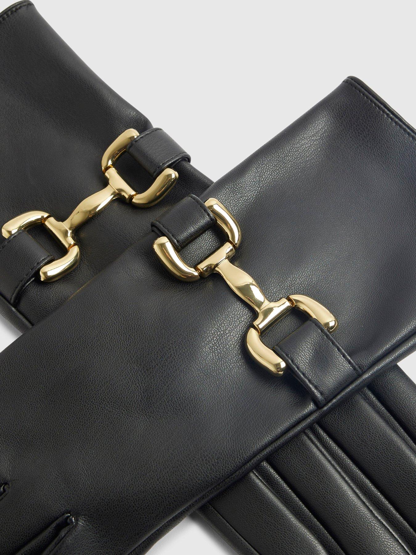 Image 3 of 3 of River Island Mid Length Snaffle Glove - Black