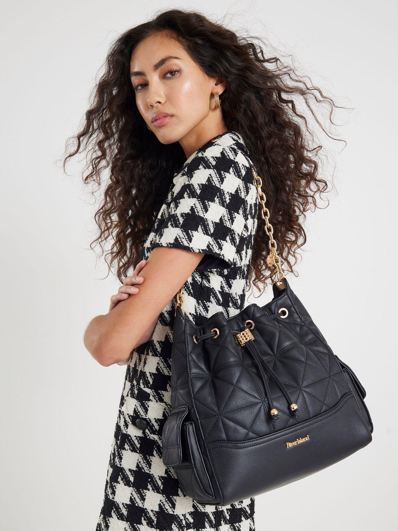 river-island-quilted-chain-handle-slouch-black