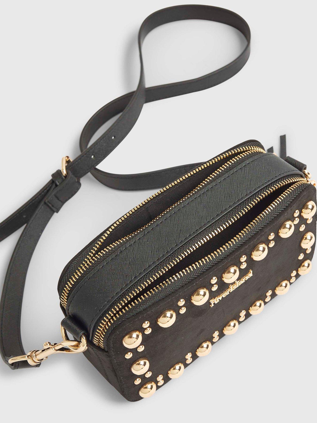  image of river-island-studded-camera-crossbody-bag-black