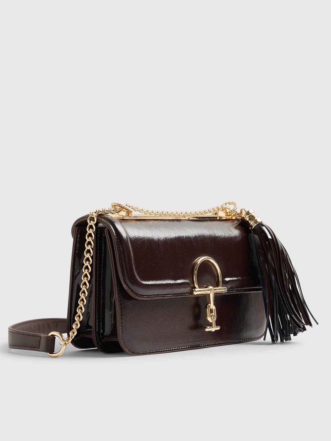  image of river-island-snaffle-tassel-shoulder-bag-brown