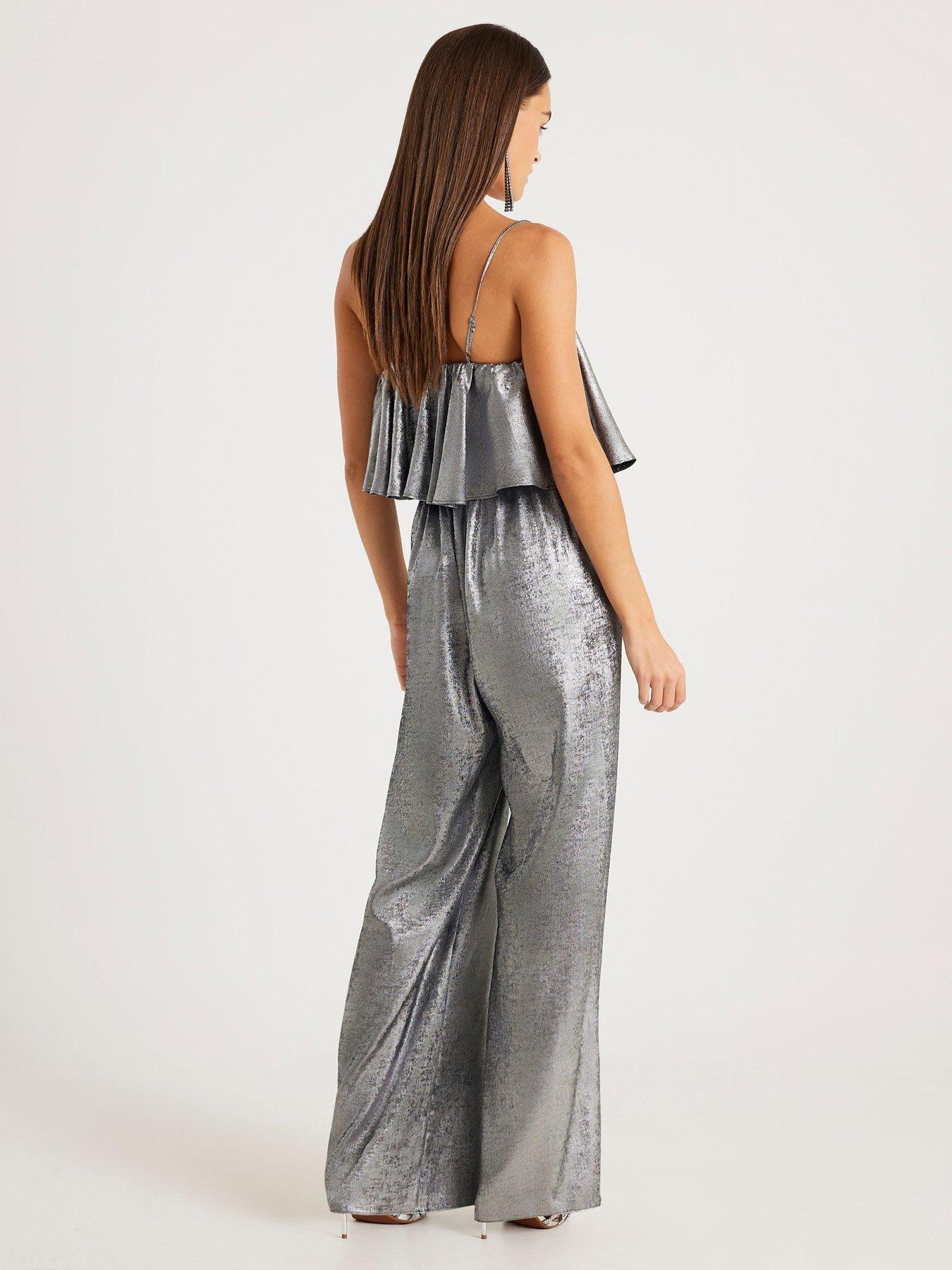 stillFront image of river-island-jumpsuit-silver