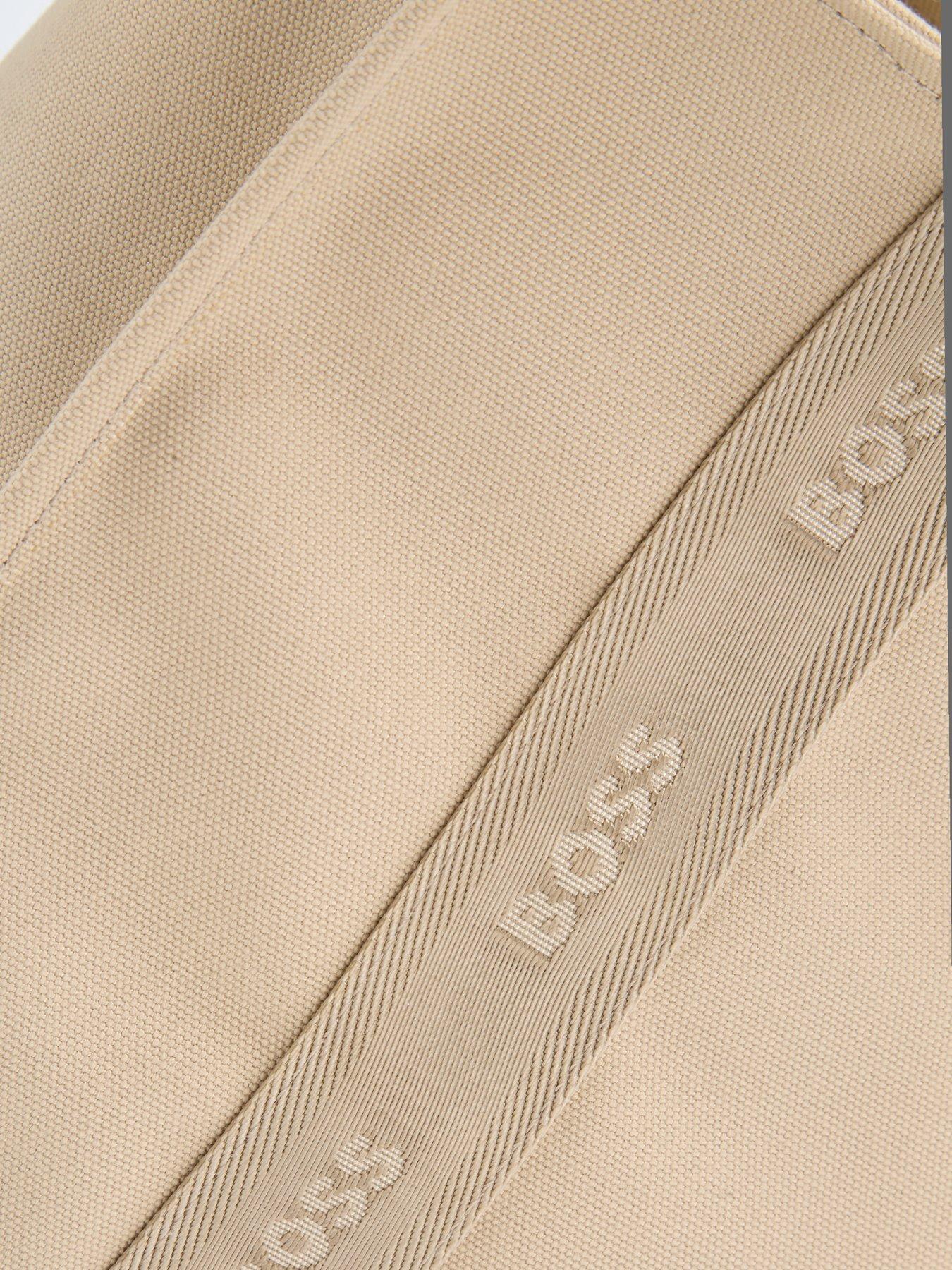  image of hugo-sandy-canvas-tote-bag-beige