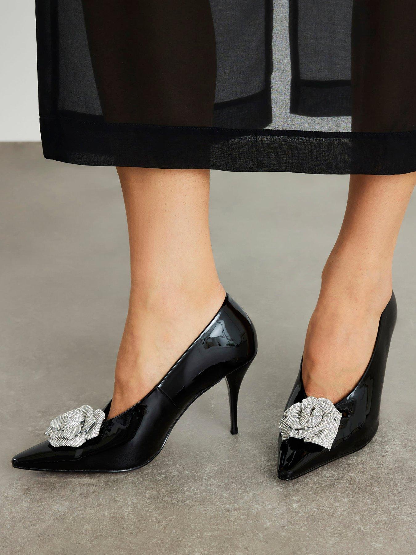  image of river-island-diamante-rose-court-black