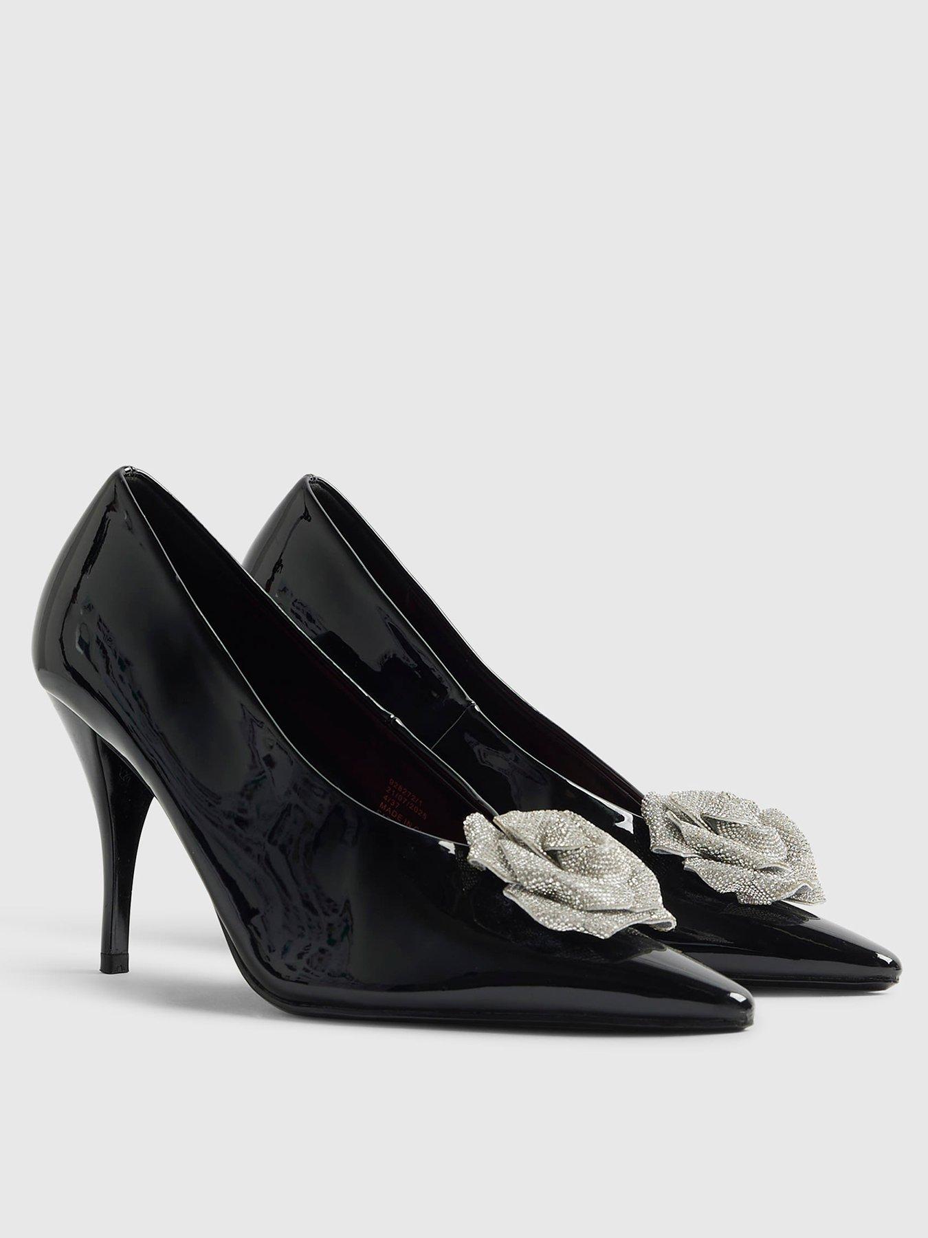  image of river-island-diamante-rose-court-black