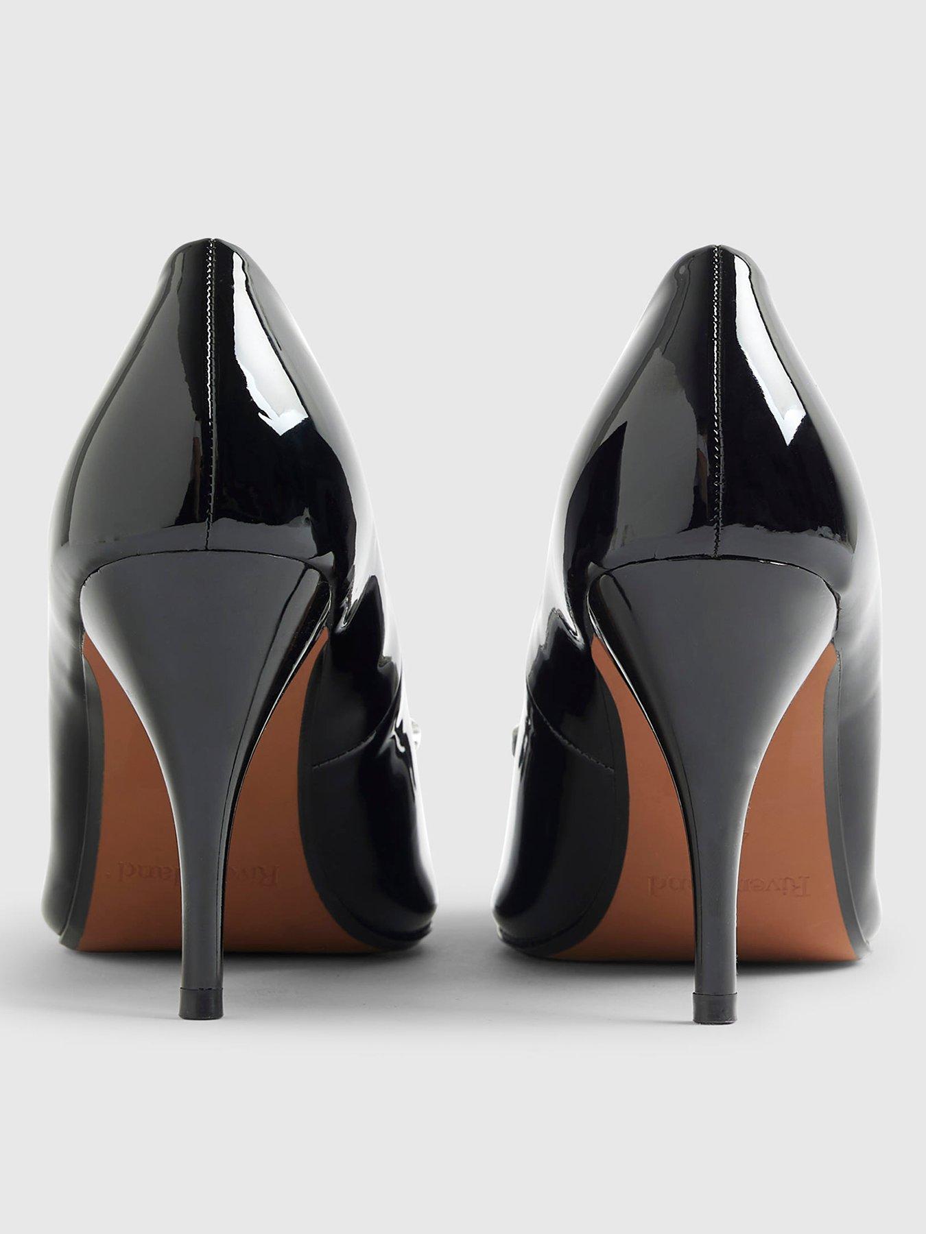  image of river-island-diamante-rose-court-black