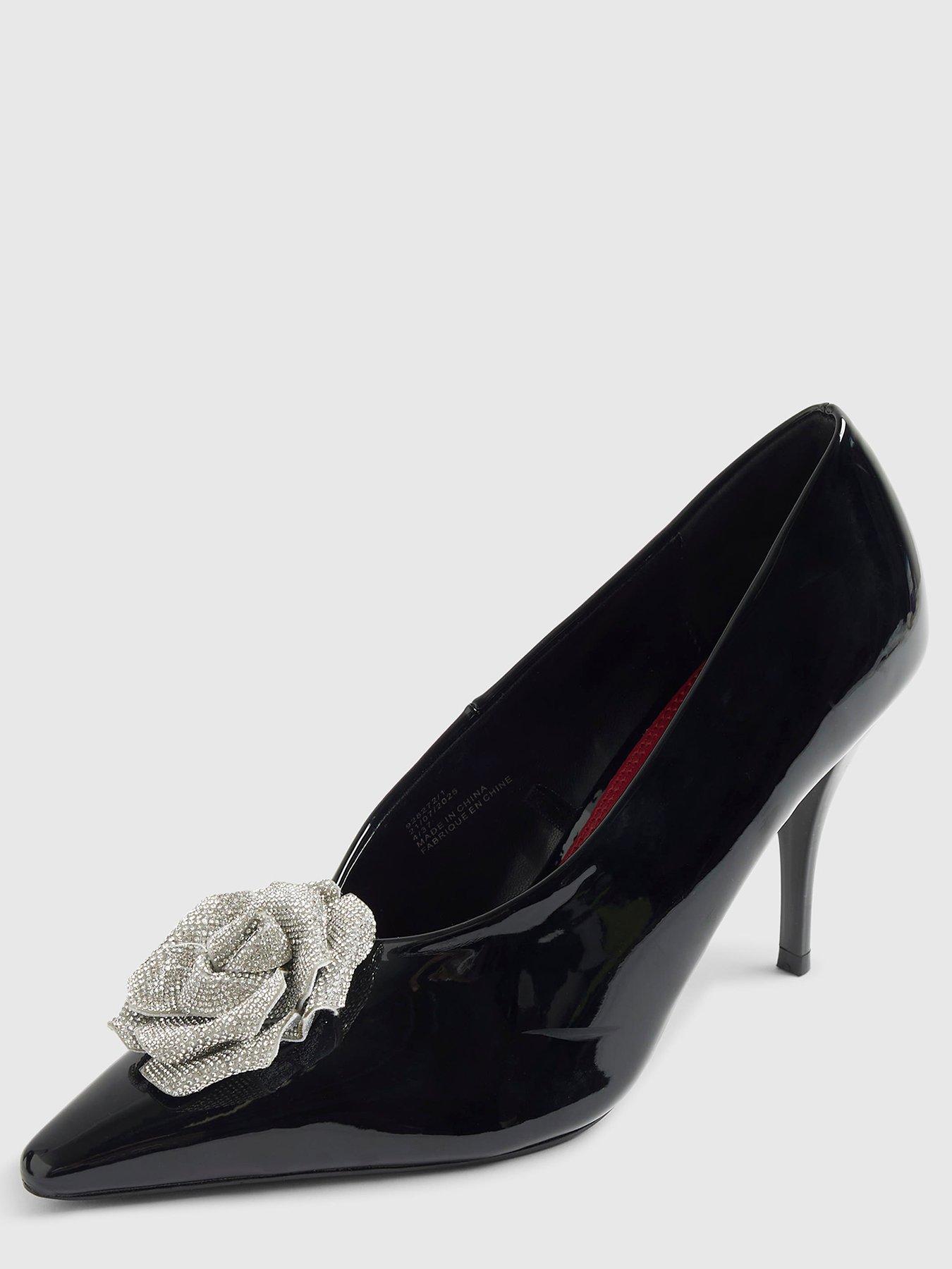  image of river-island-diamante-rose-court-black