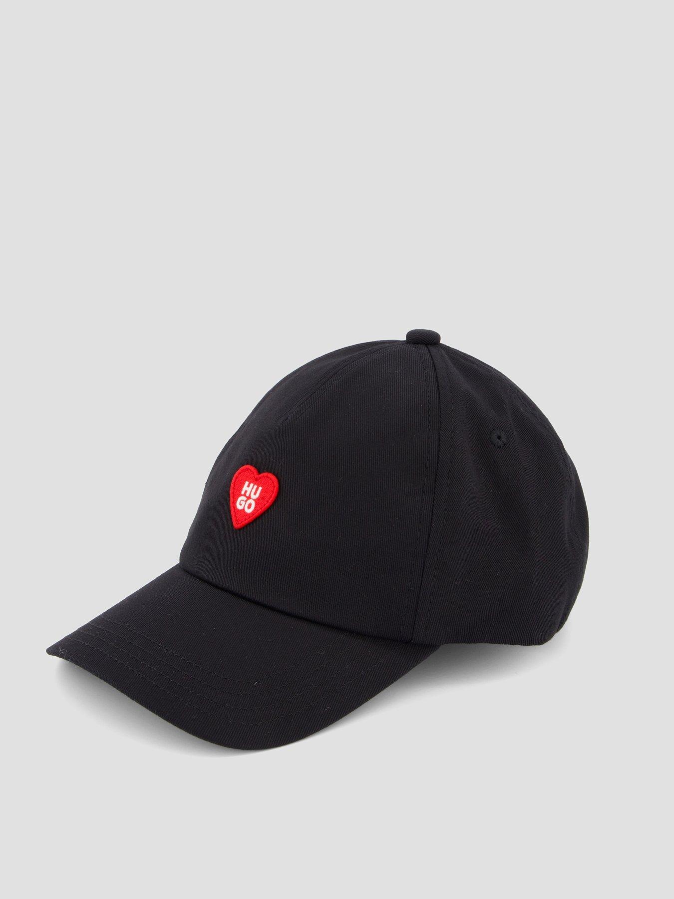 back image of boss-heart-logo-cap-black