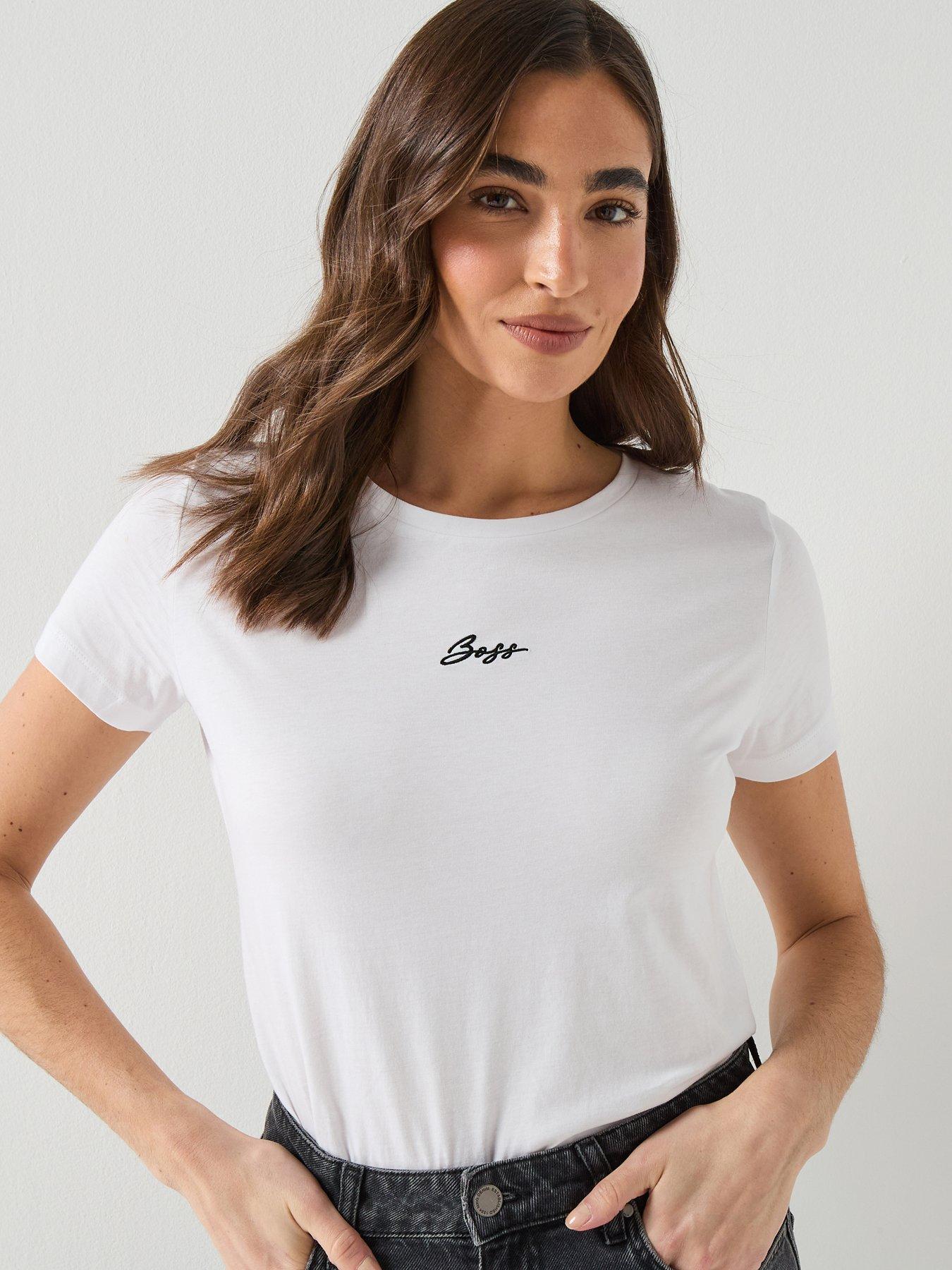BOSS Elove Embroidered T-Shirt - White