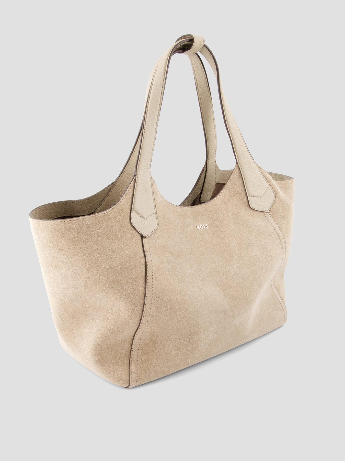 Image 2 of 4 of BOSS Lenah Leather Tote Bag- Beige