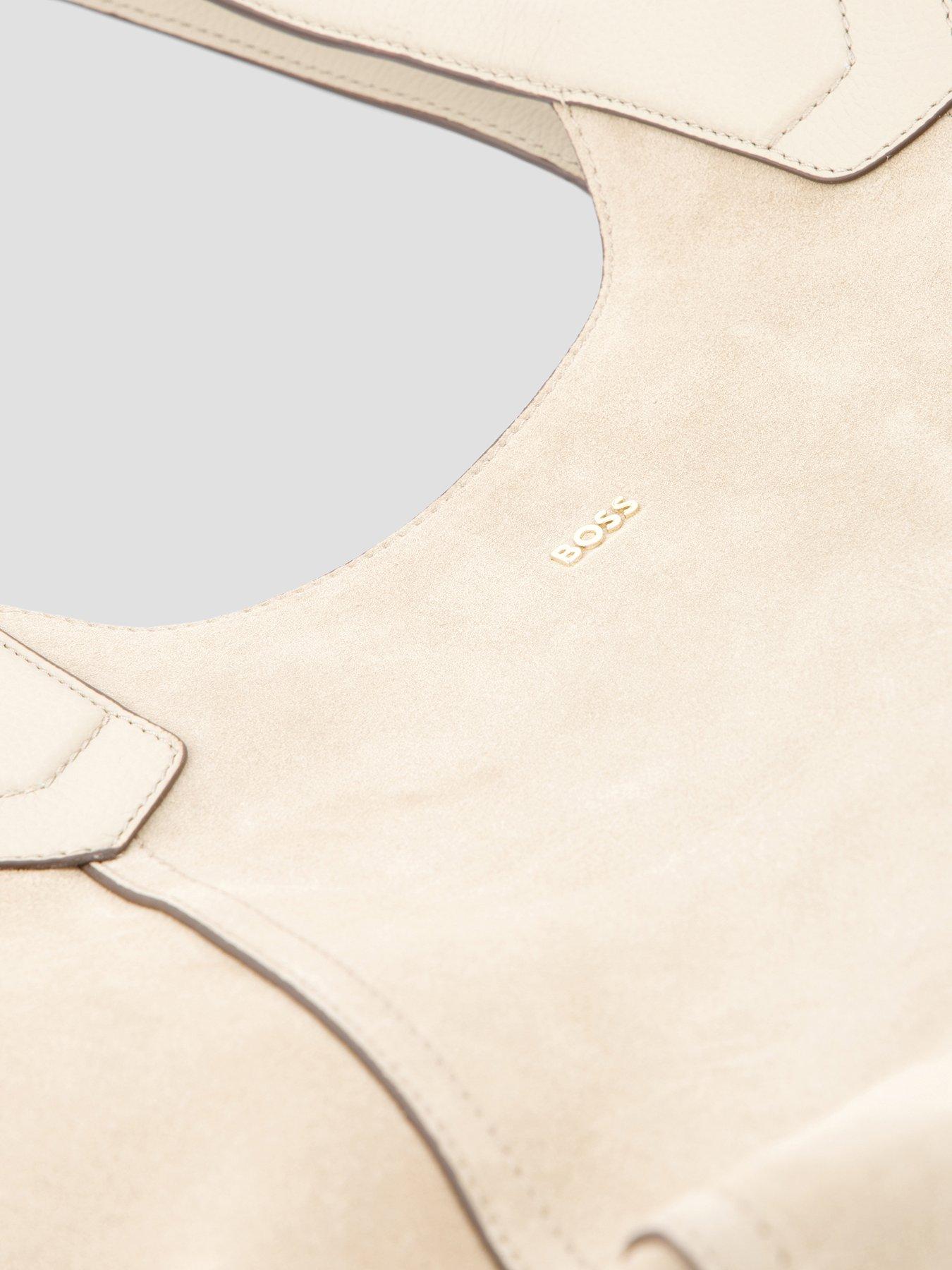 Image 3 of 4 of BOSS Lenah Leather Tote Bag- Beige