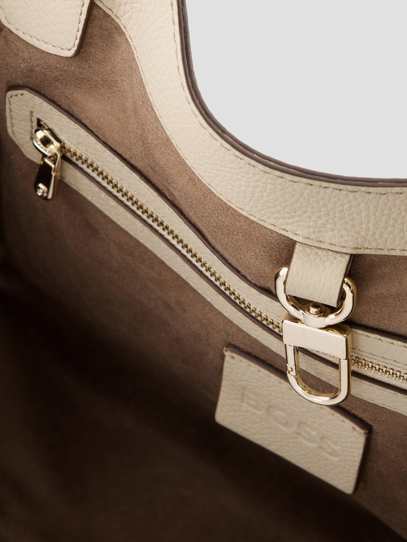 Image 4 of 4 of BOSS Lenah Leather Tote Bag- Beige