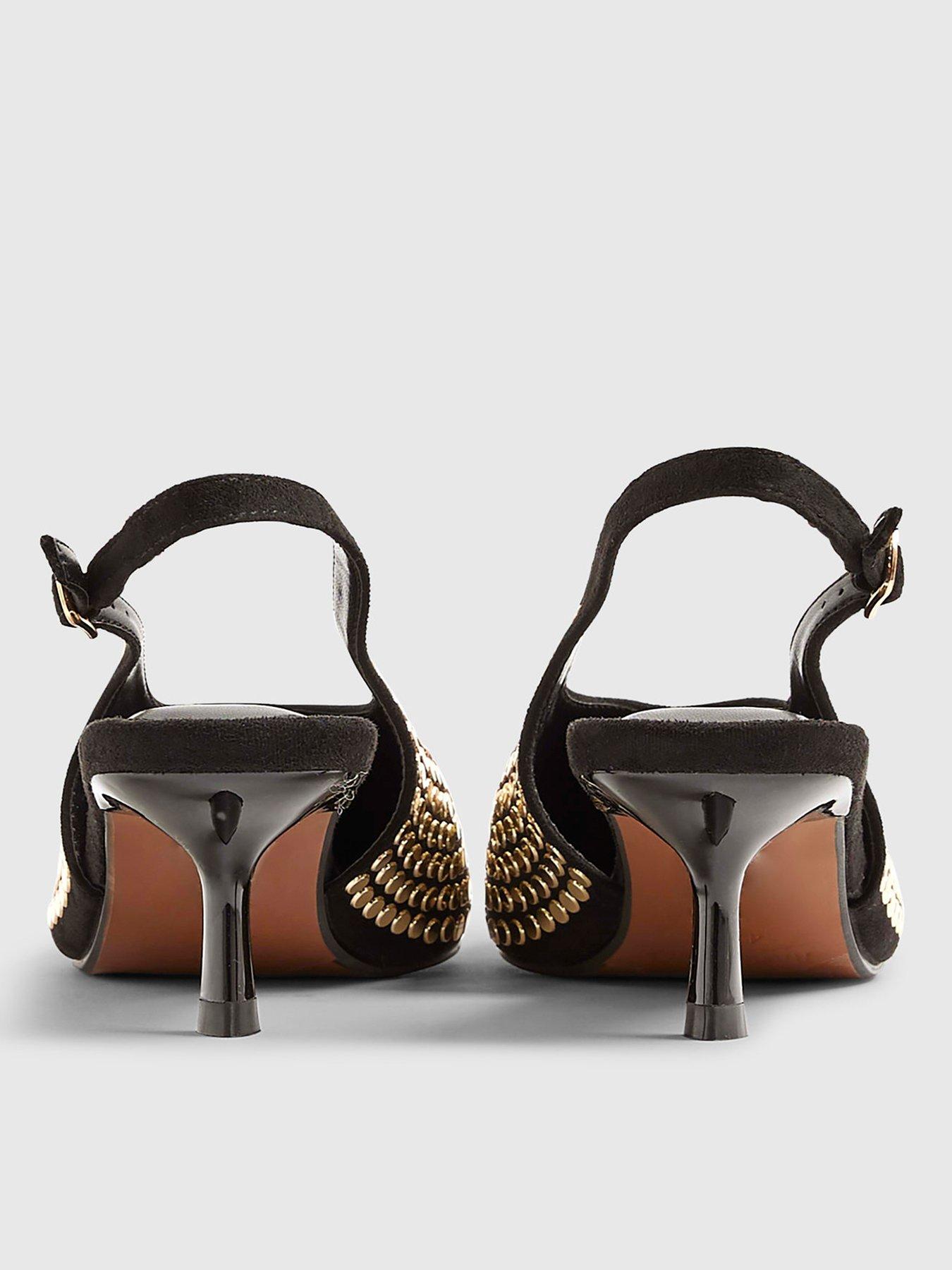  image of river-island-studded-court-heels-black