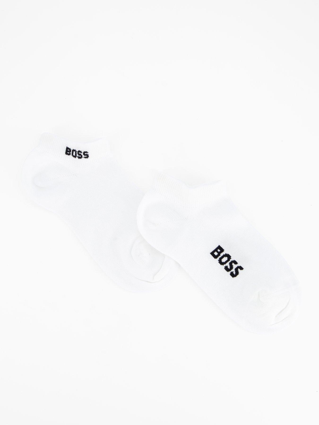  image of boss-2-pack-logo-socks-white