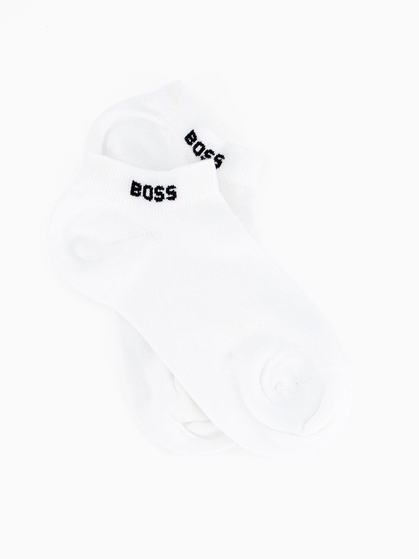  image of boss-2-pack-logo-socks-white