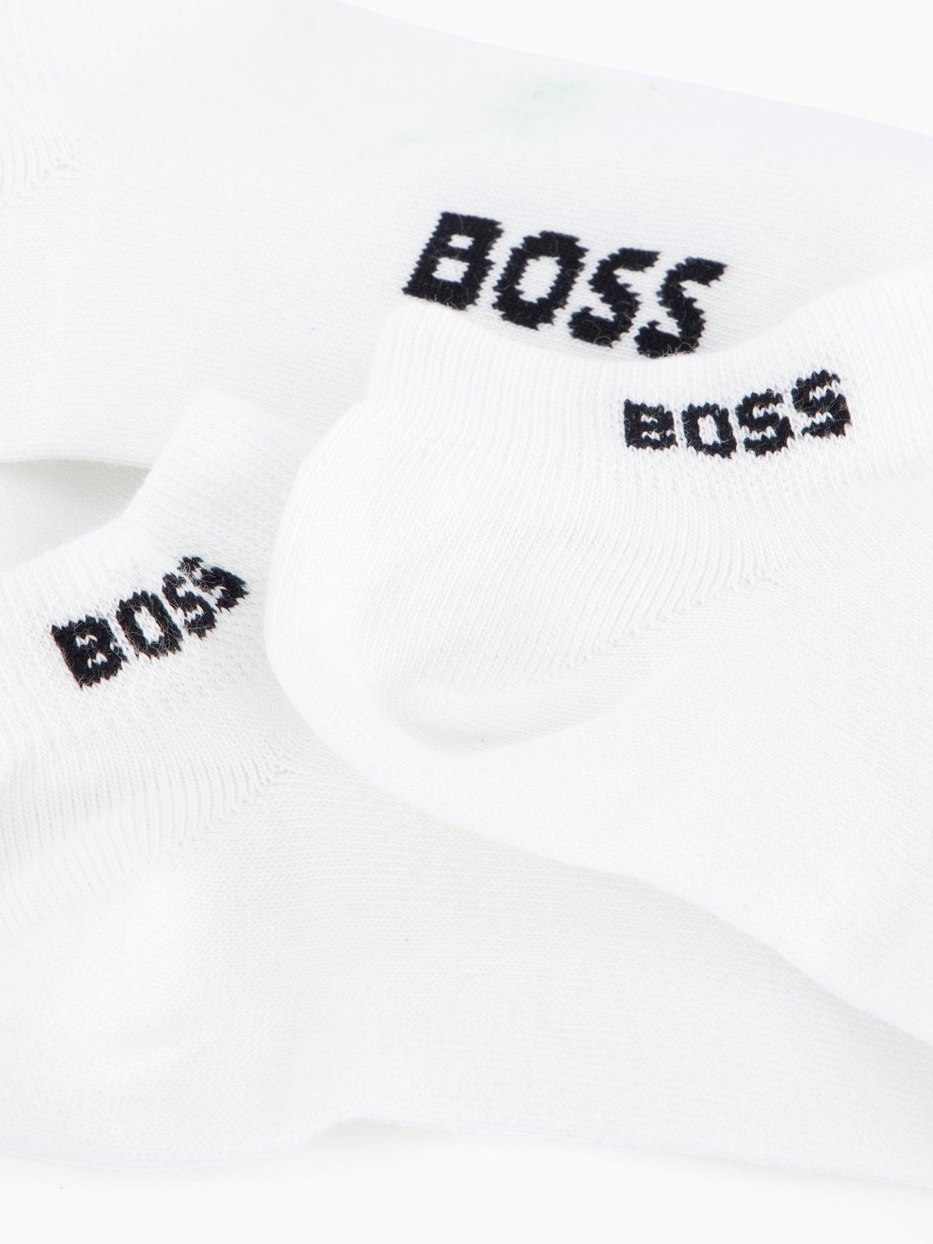  image of boss-2-pack-logo-socks-white