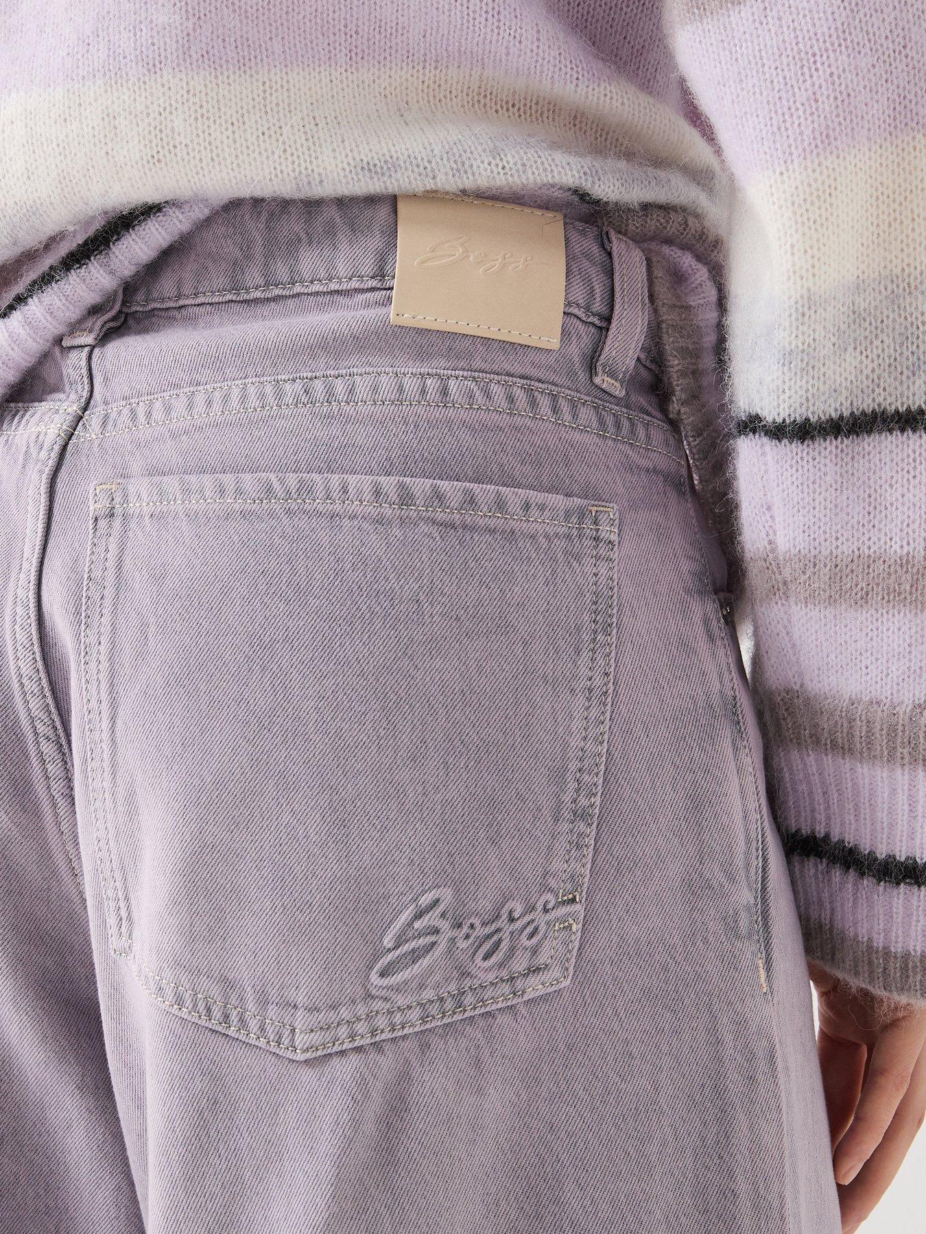 Image 5 of 6 of BOSS Relaxed Fit Wide Leg Slouch Jeans - Blue