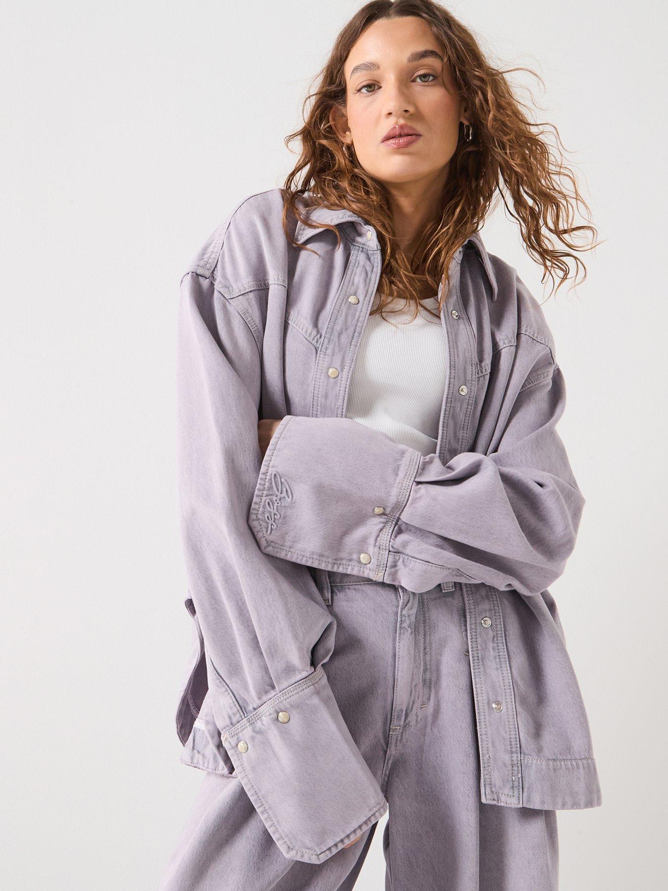 BOSS Oversized Denim Overshirt - Blue