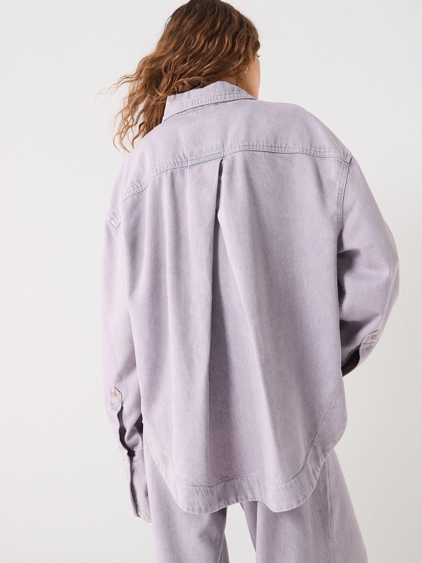  image of boss-oversized-denim-overshirt-blue