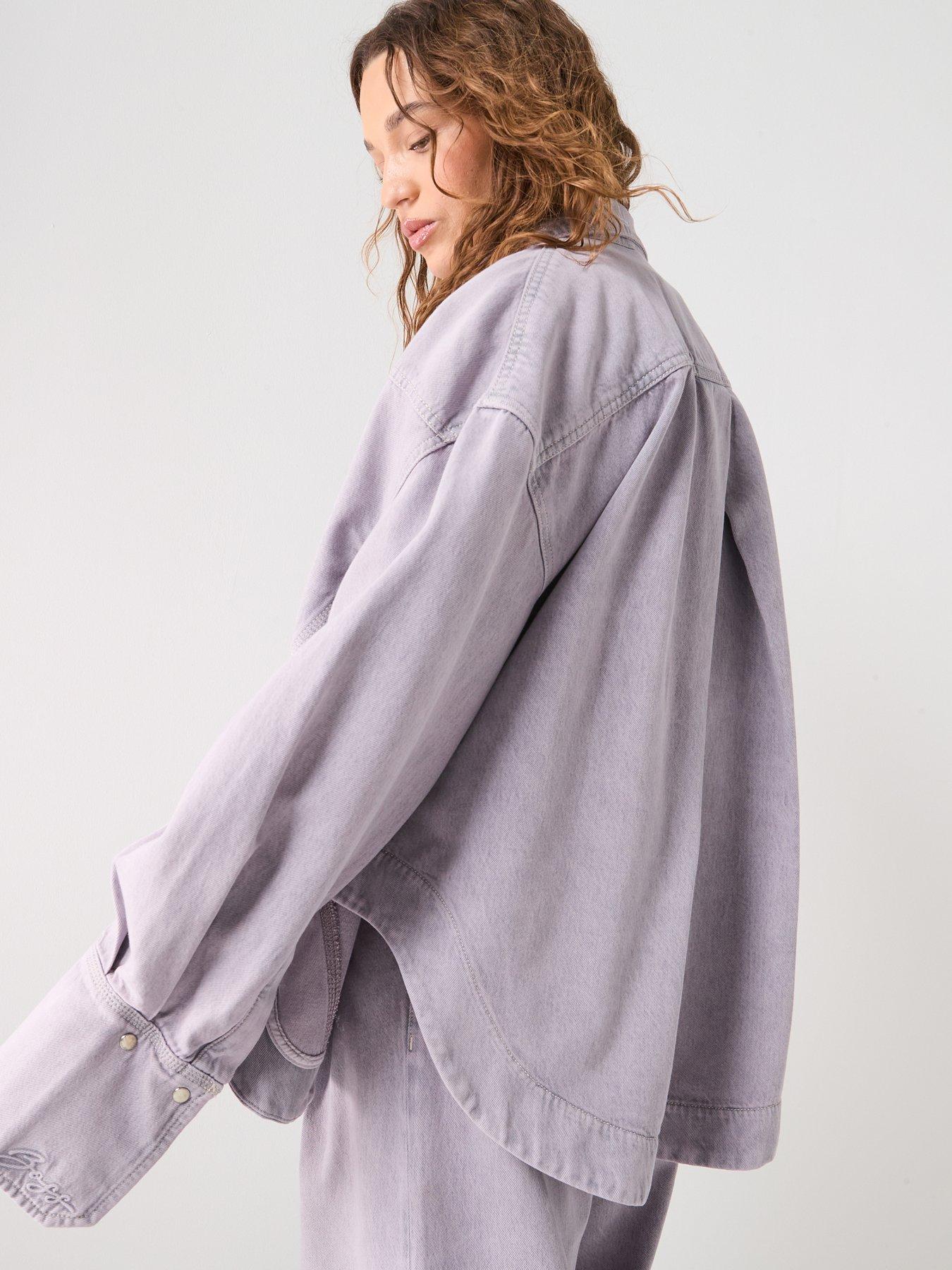  image of boss-oversized-denim-overshirt-blue