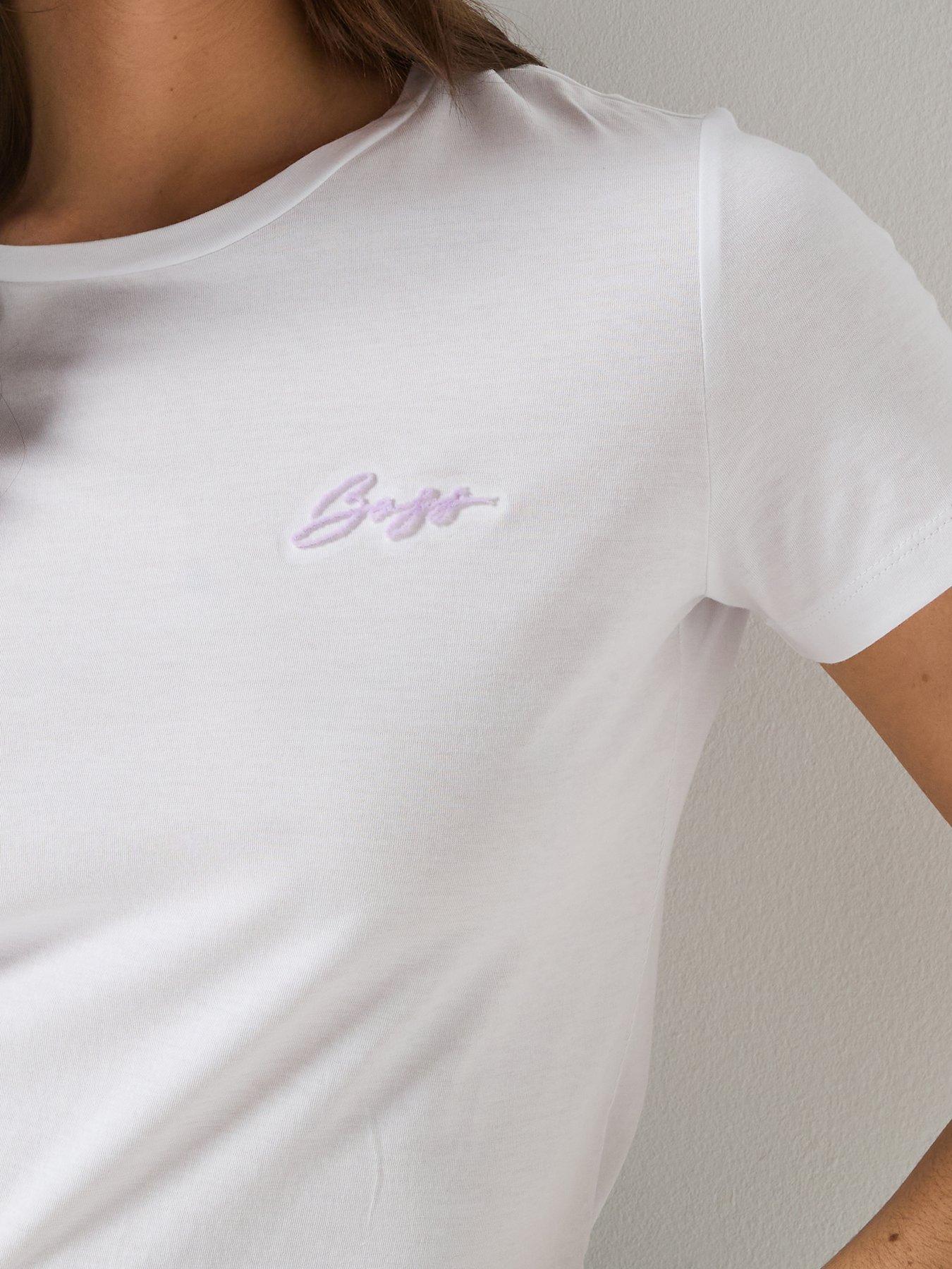  image of boss-embroidered-t-shirt-white