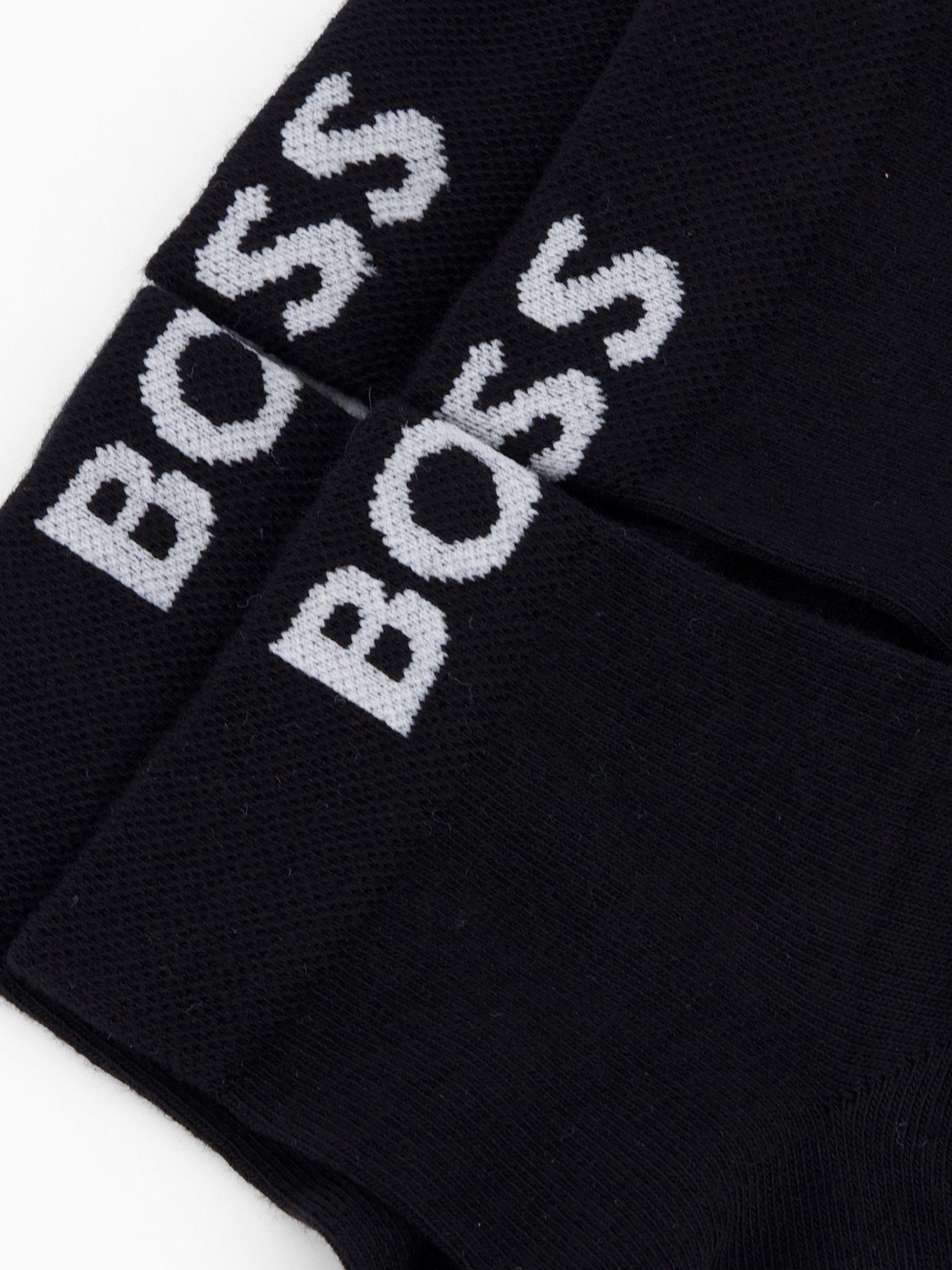 Image 3 of 3 of BOSS 2 Pack Logo Socks - Black