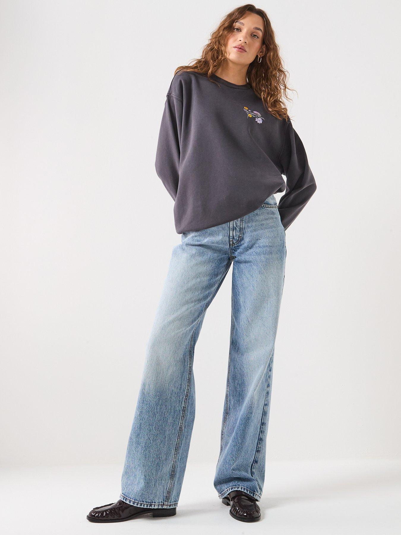  image of hugo-straight-leg-jeans-blue