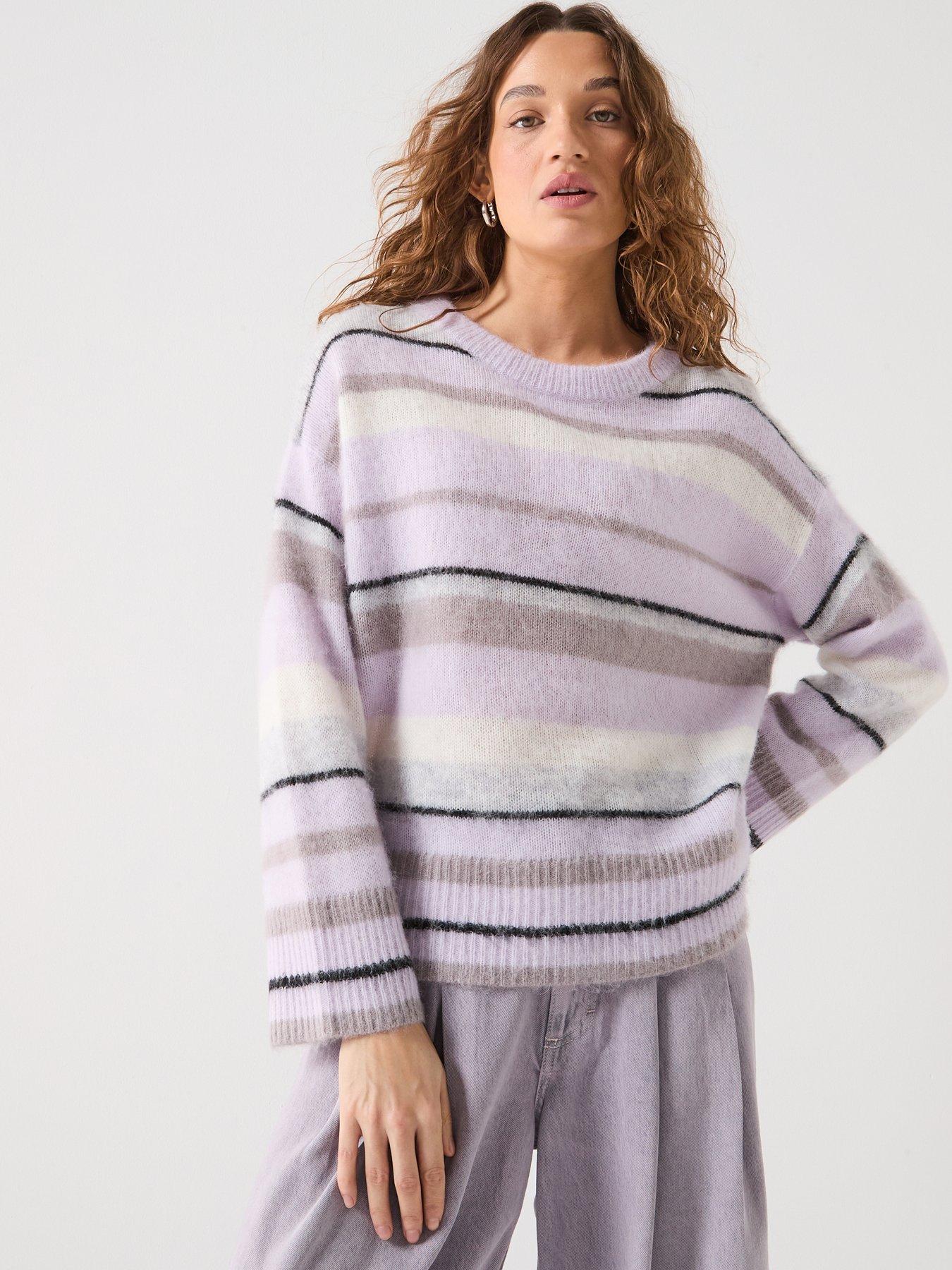 boss-long-sleeve-striped-knit-jumper-purple