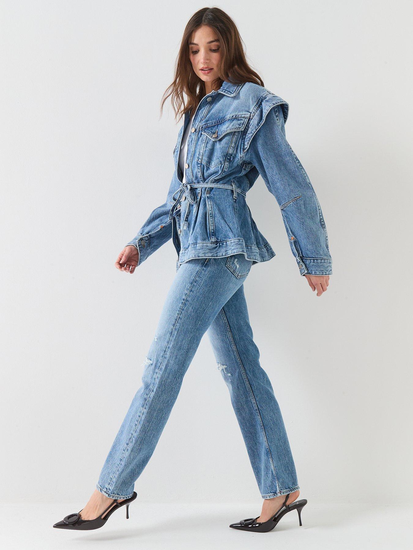 Image 3 of 6 of BOSS Denim Cinched Jacket - Blue