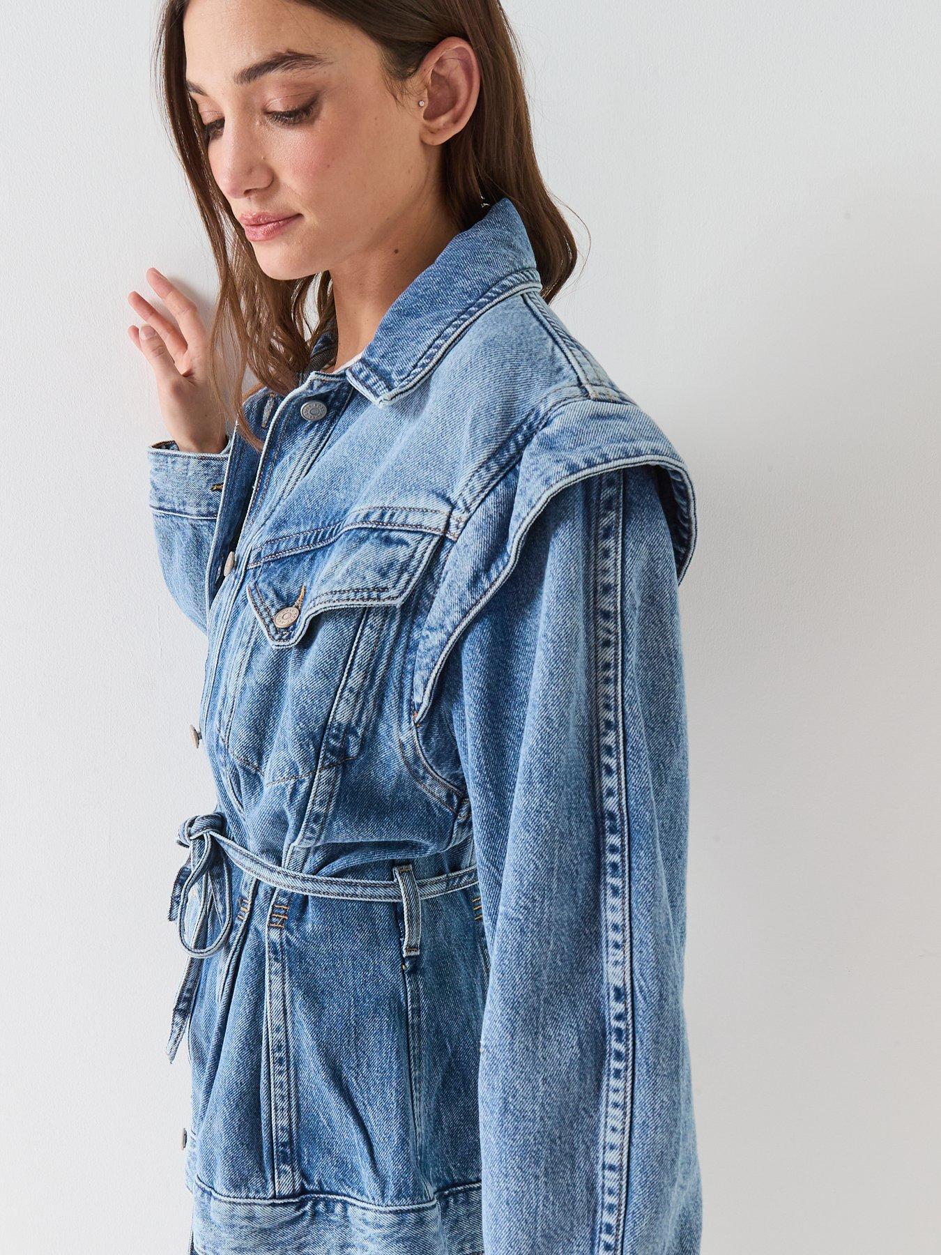 Image 6 of 6 of BOSS Denim Cinched Jacket - Blue