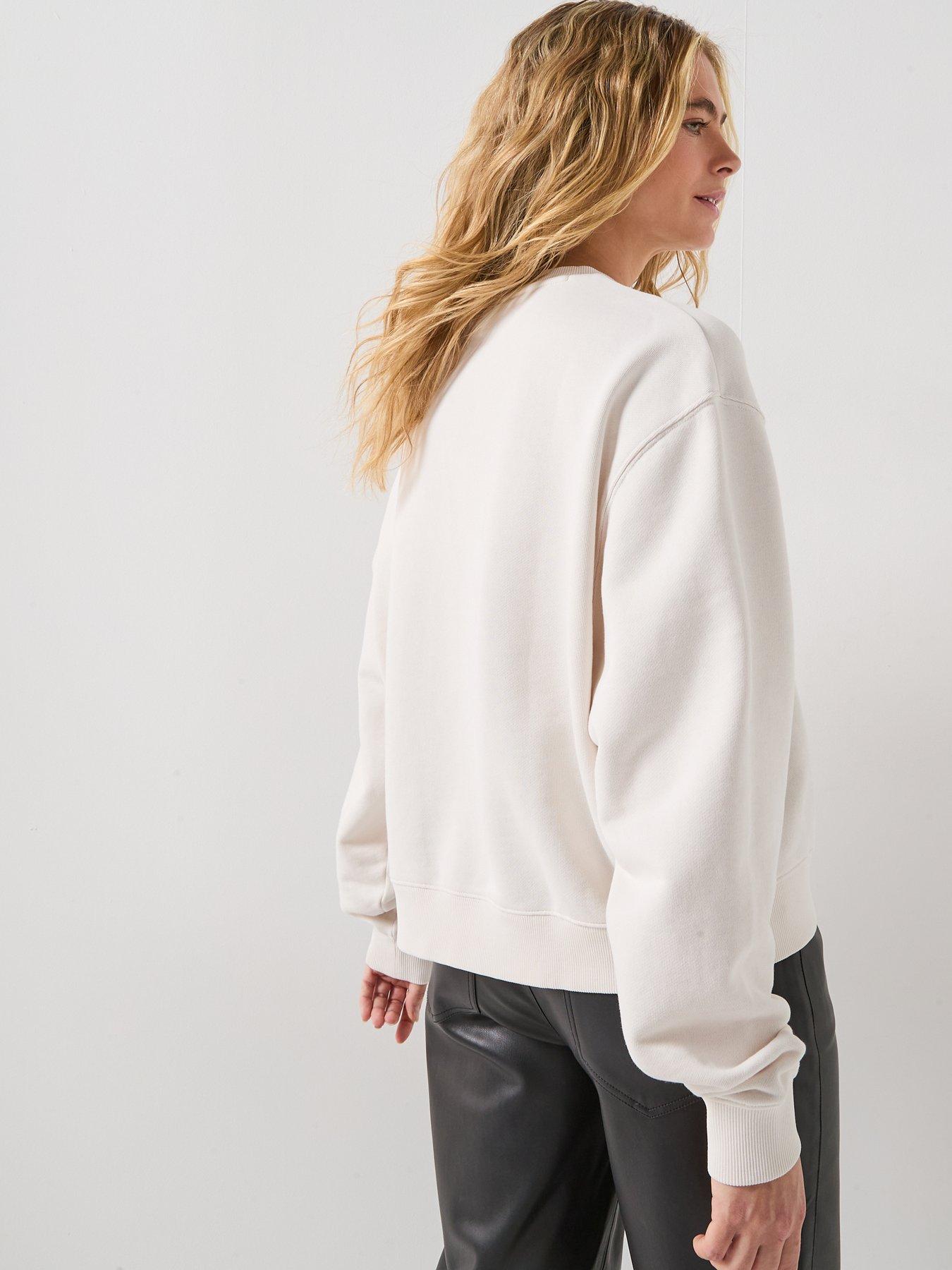  image of hugo-deroxina-crew-neck-sweatshirt-white