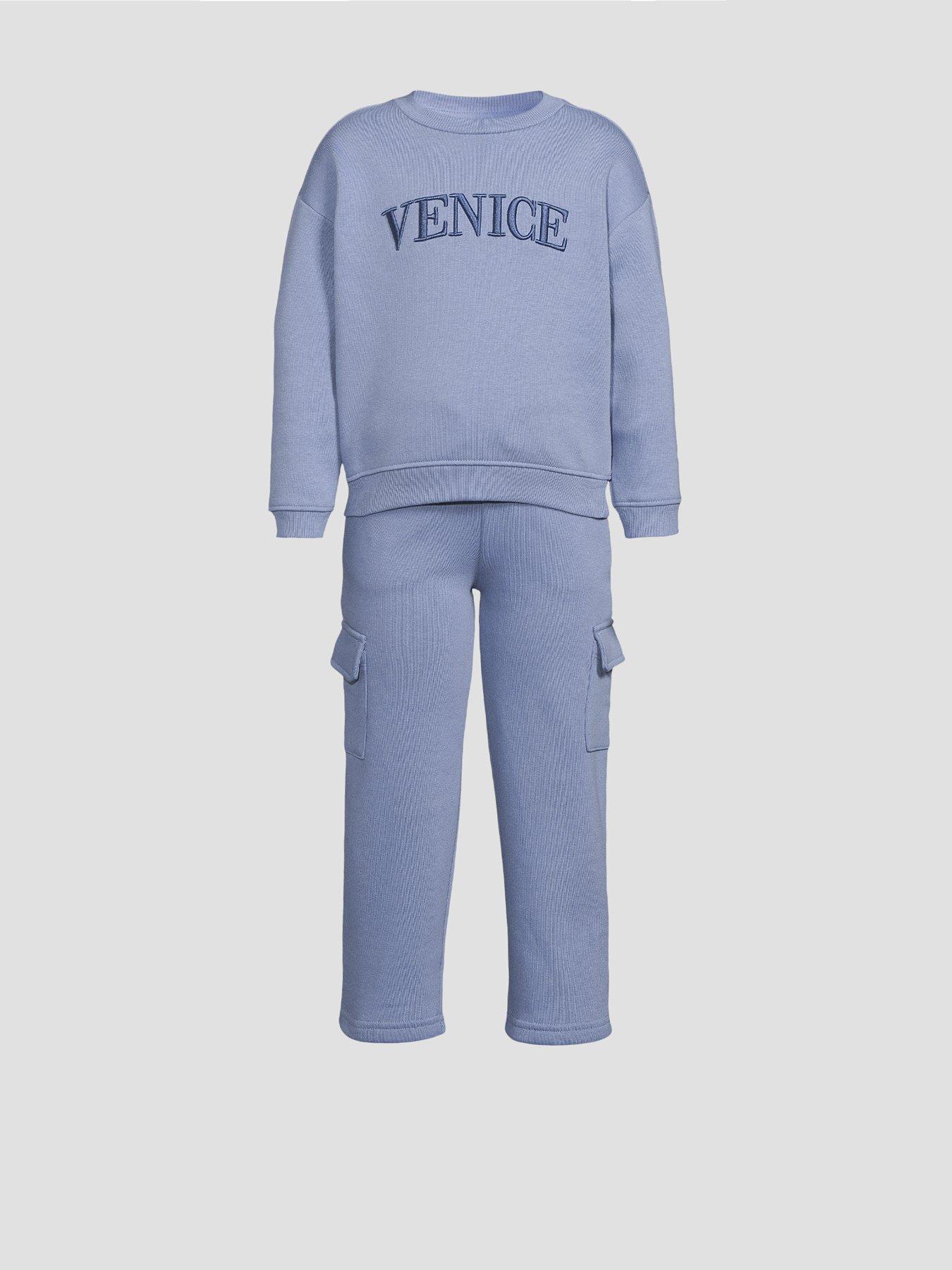 Image 7 of 7 of The Very Collection Boys Venice Sweatshirt And Cargo Set - Blue
