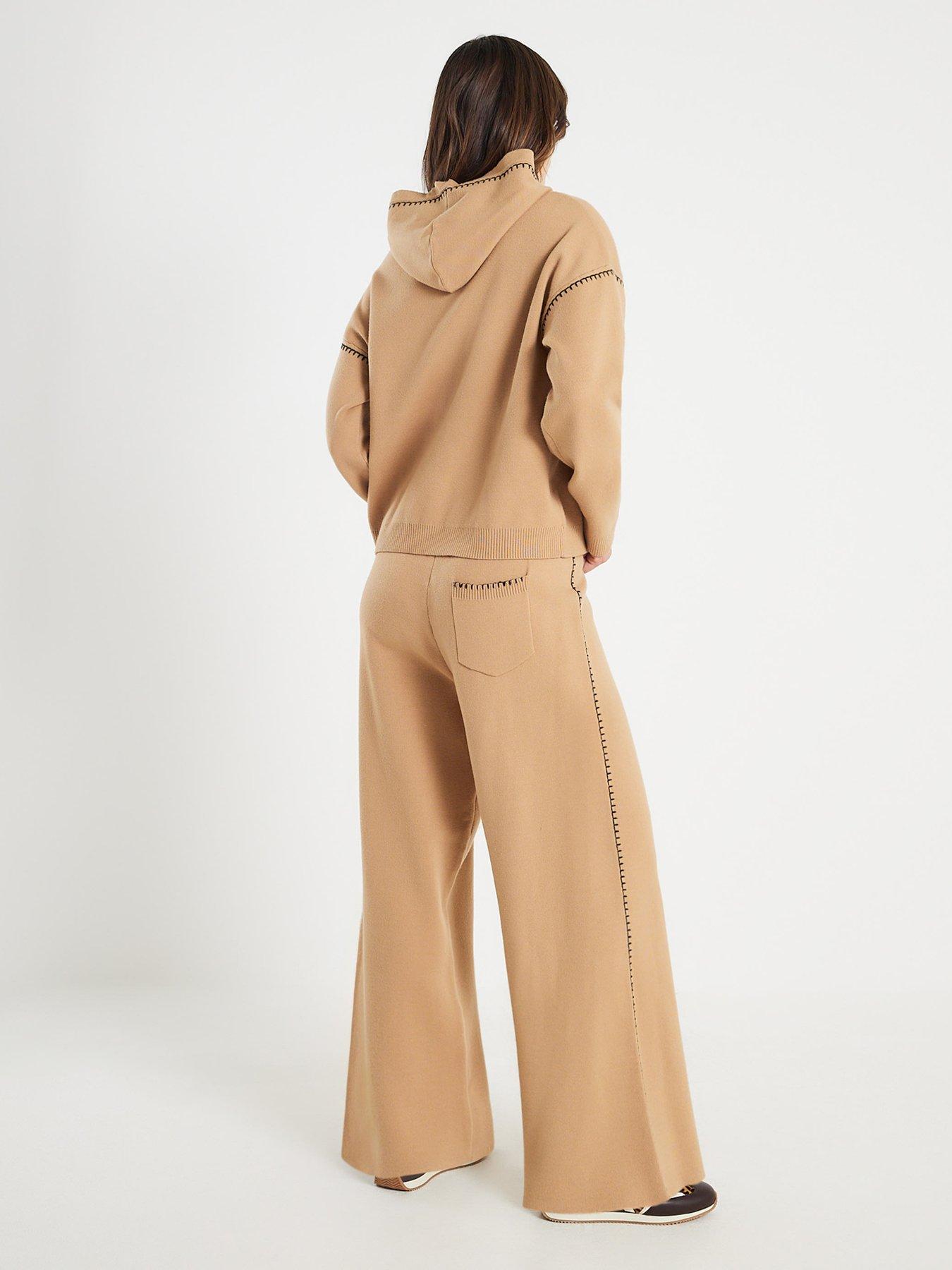  image of river-island-knitted-heart-trouser-brown