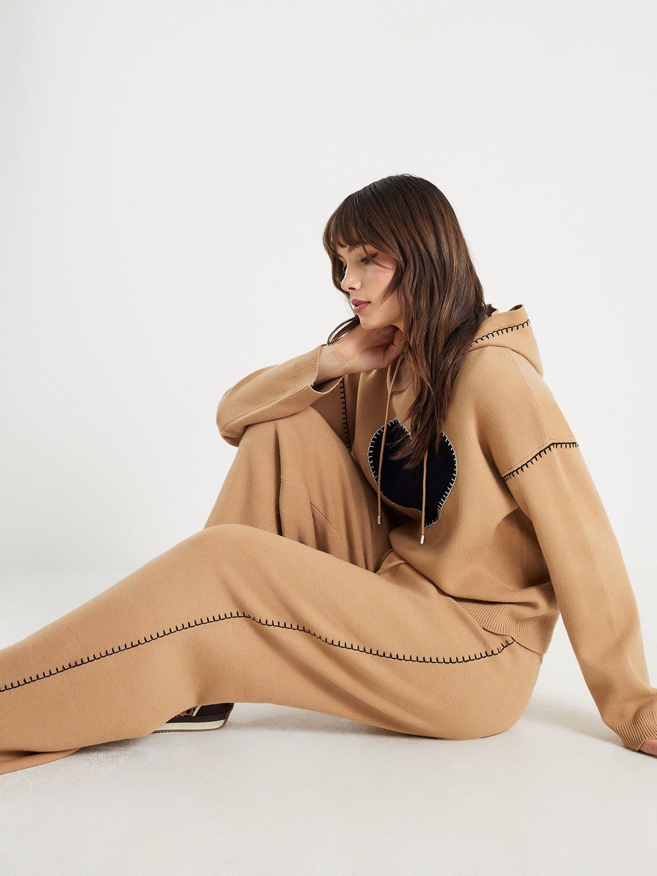  image of river-island-knitted-heart-trouser-brown