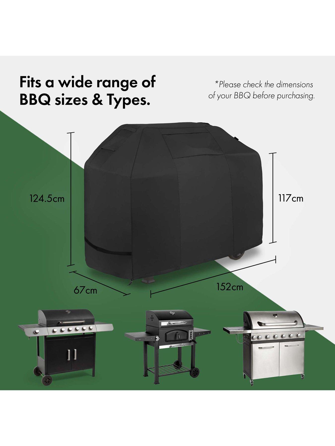 Image 3 of 7 of Vonhaus Medium BBQ Grill Cover Black (H)124.5cm x (W)152cm x (D)67cm