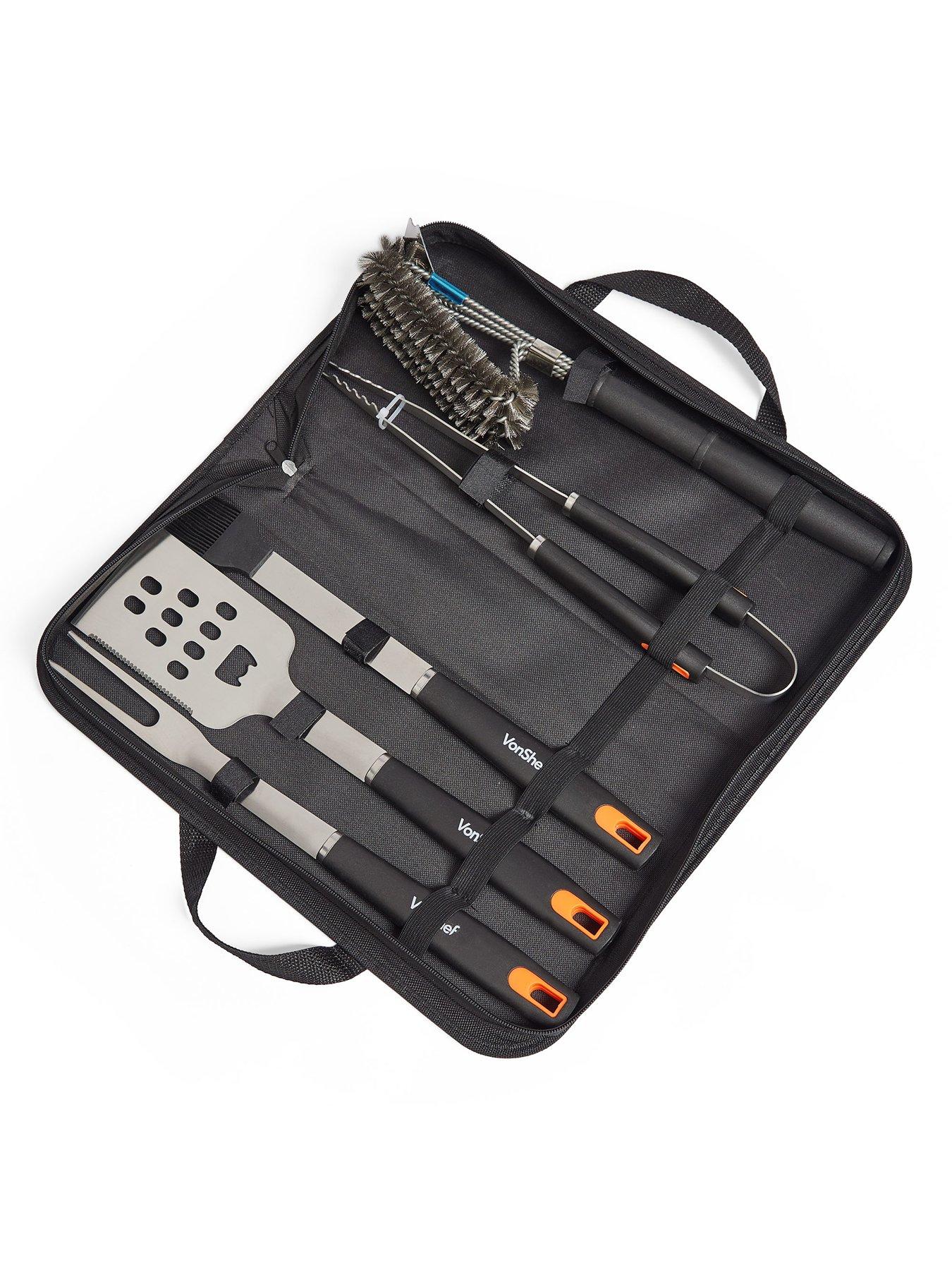  image of vonhaus-5-piece-bbq-tool-set-with-nylon-case