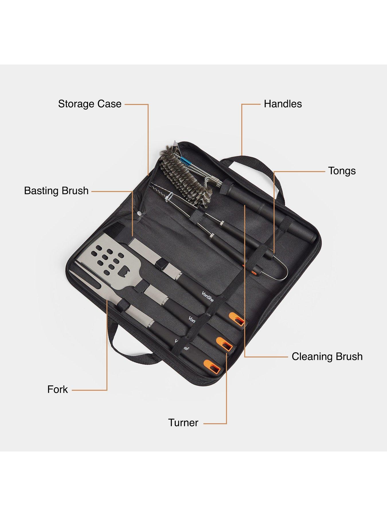  image of vonhaus-5-piece-bbq-tool-set-with-nylon-case
