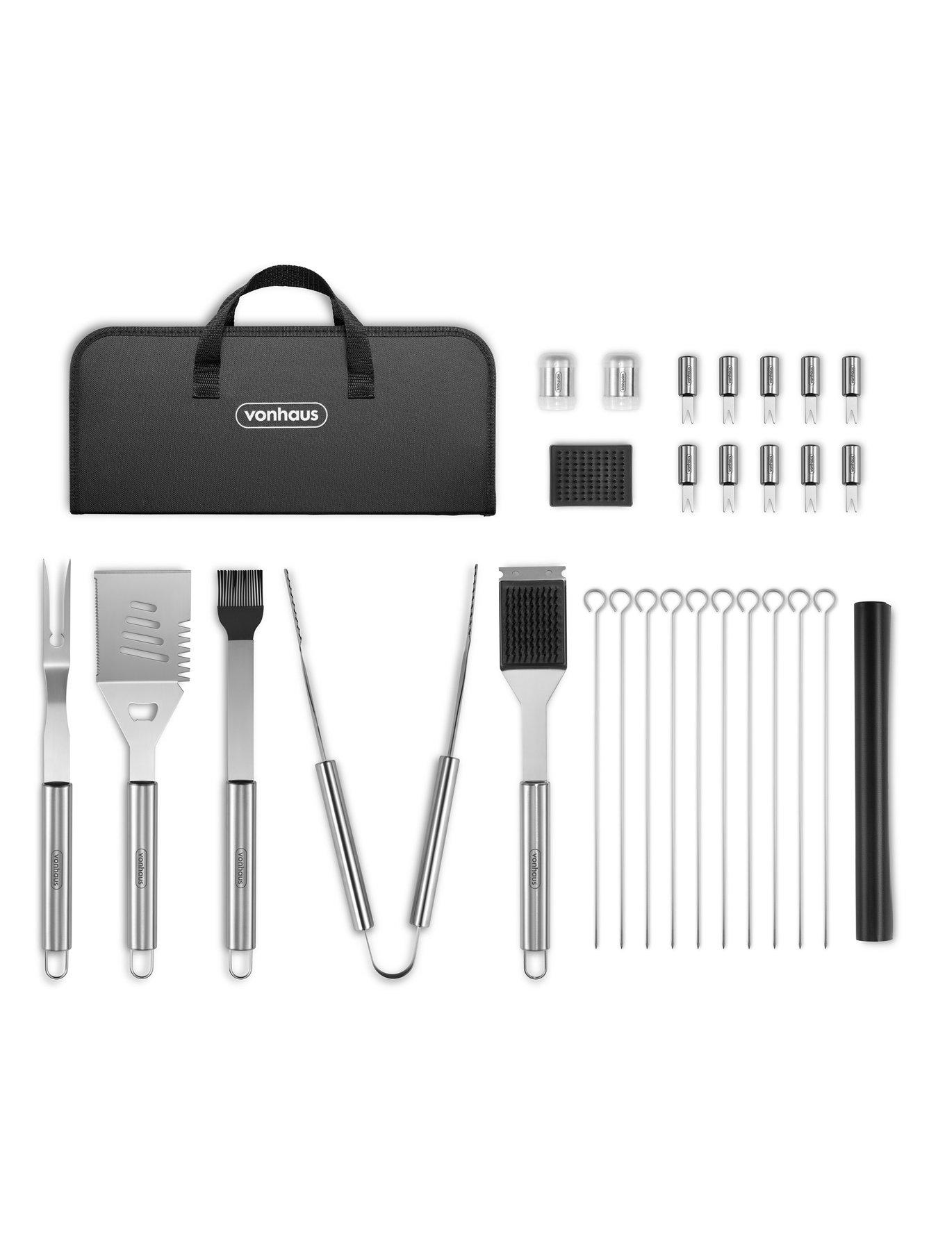 Vonhaus 30pc BBQ Tool Set with Nylon Case