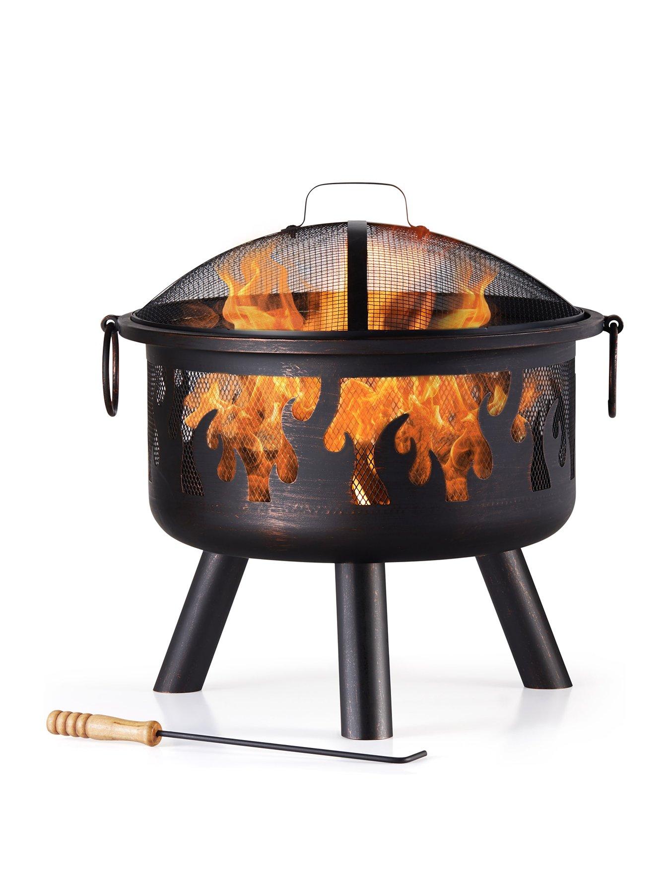  image of vonhaus-flame-design-round-fire-pit