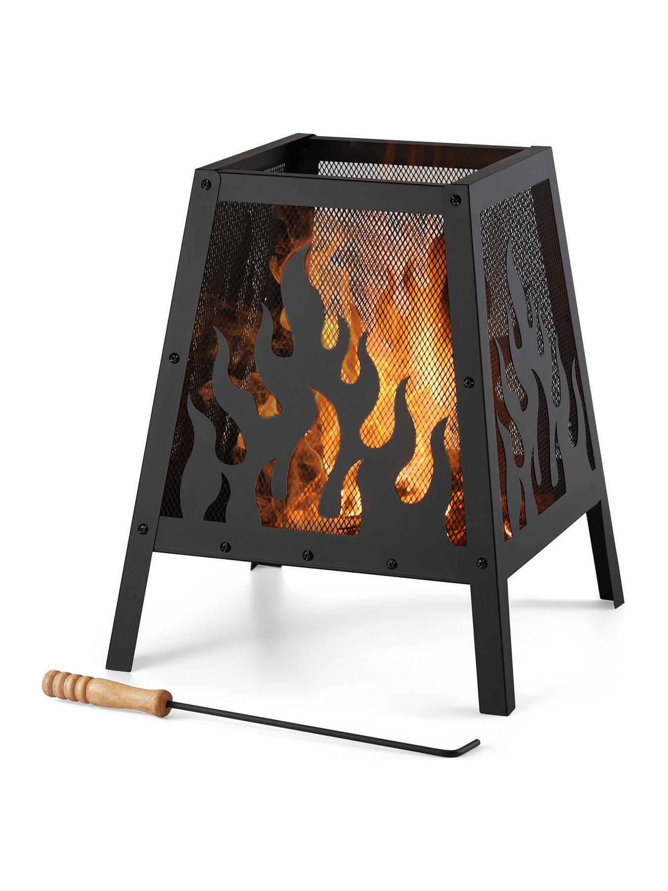  image of vonhaus-flame-design-square-fire-pit