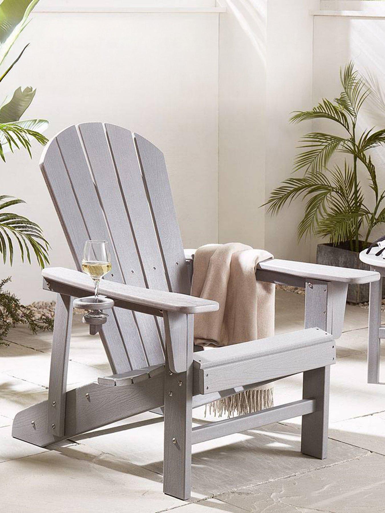 Vonhaus Westport Adirondack Chair- Grey
