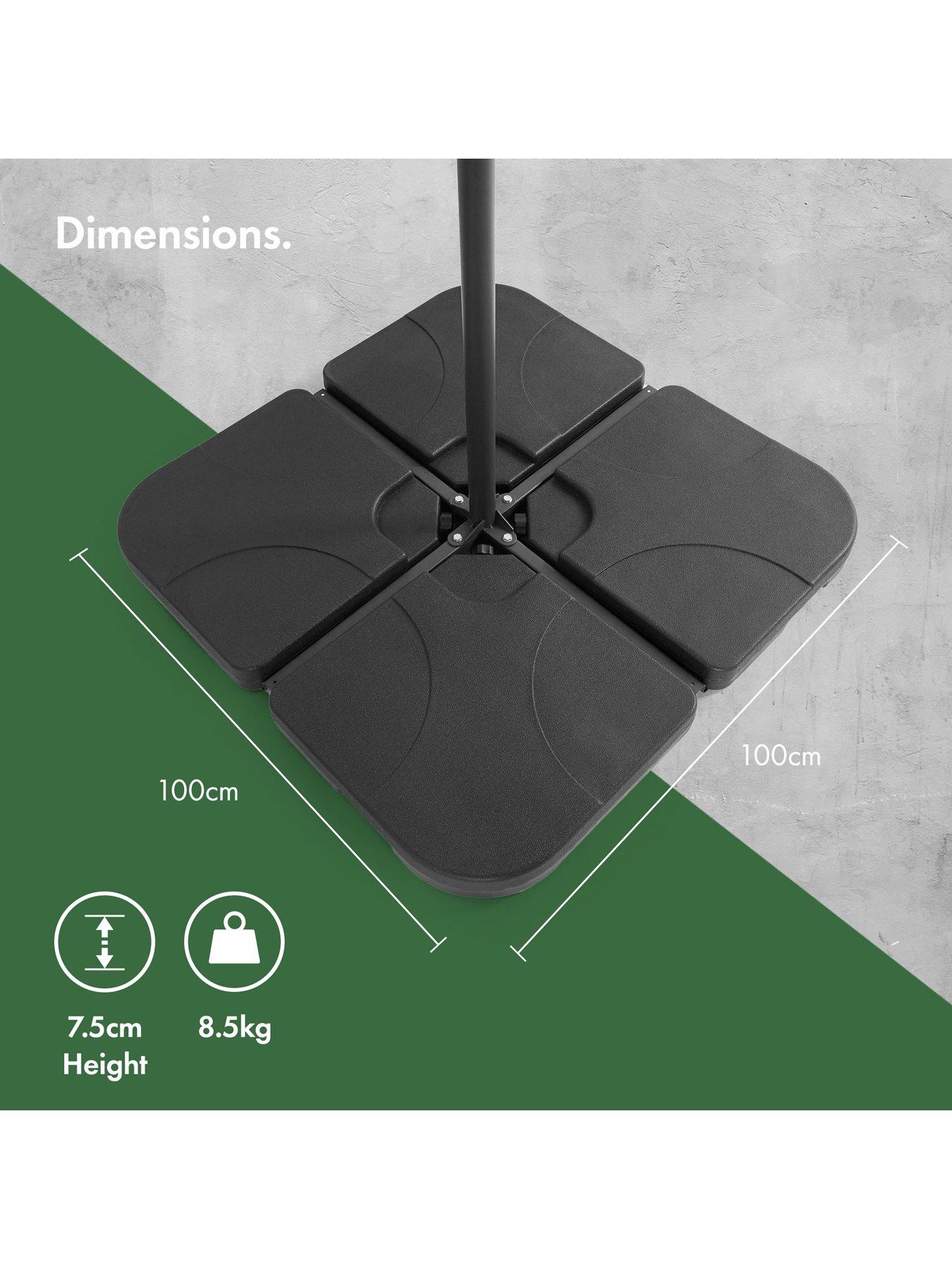  image of vonhaus-4-pack-cantilever-parasol-base
