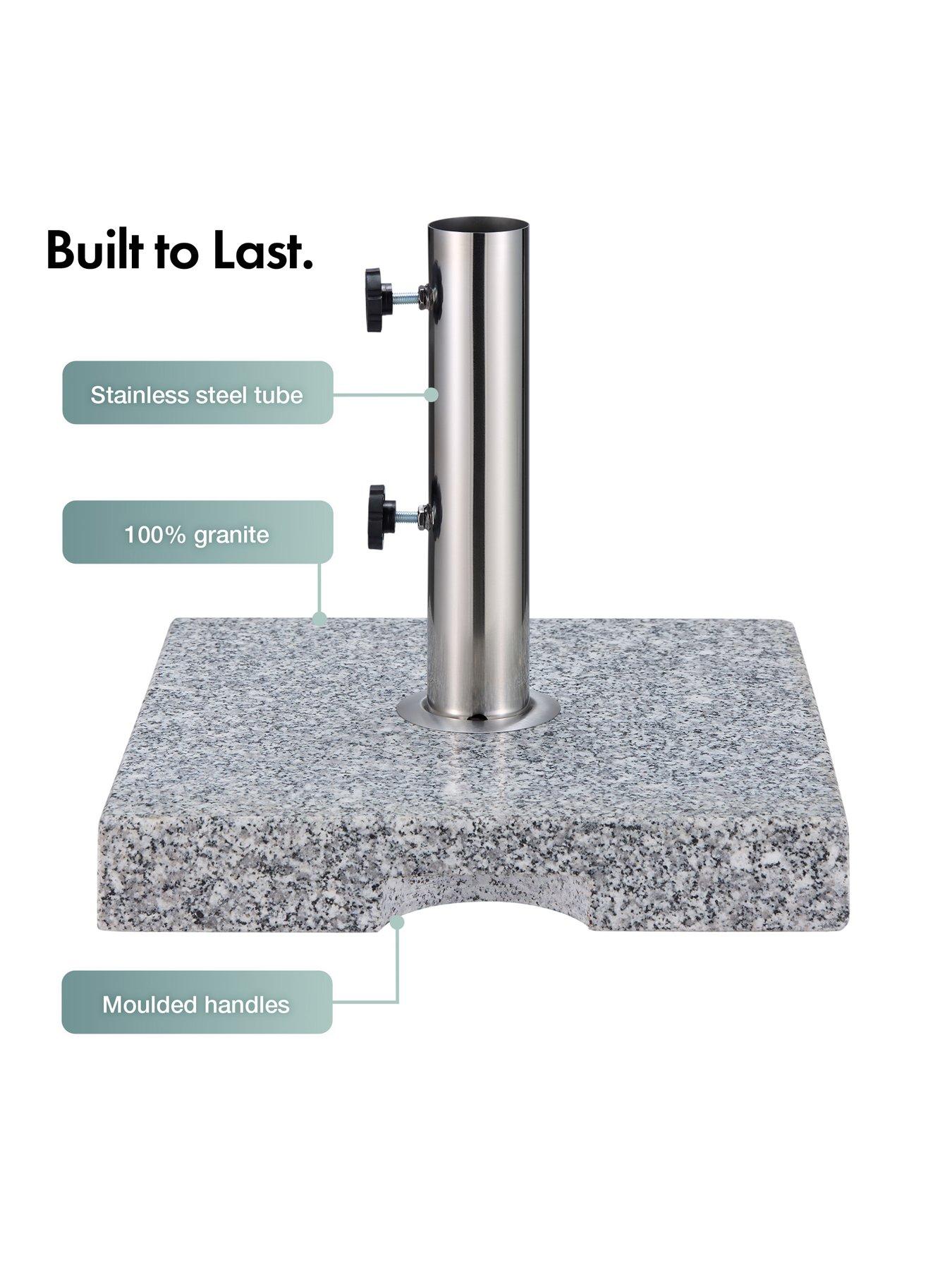  image of vonhaus-square-granite-parasol-base
