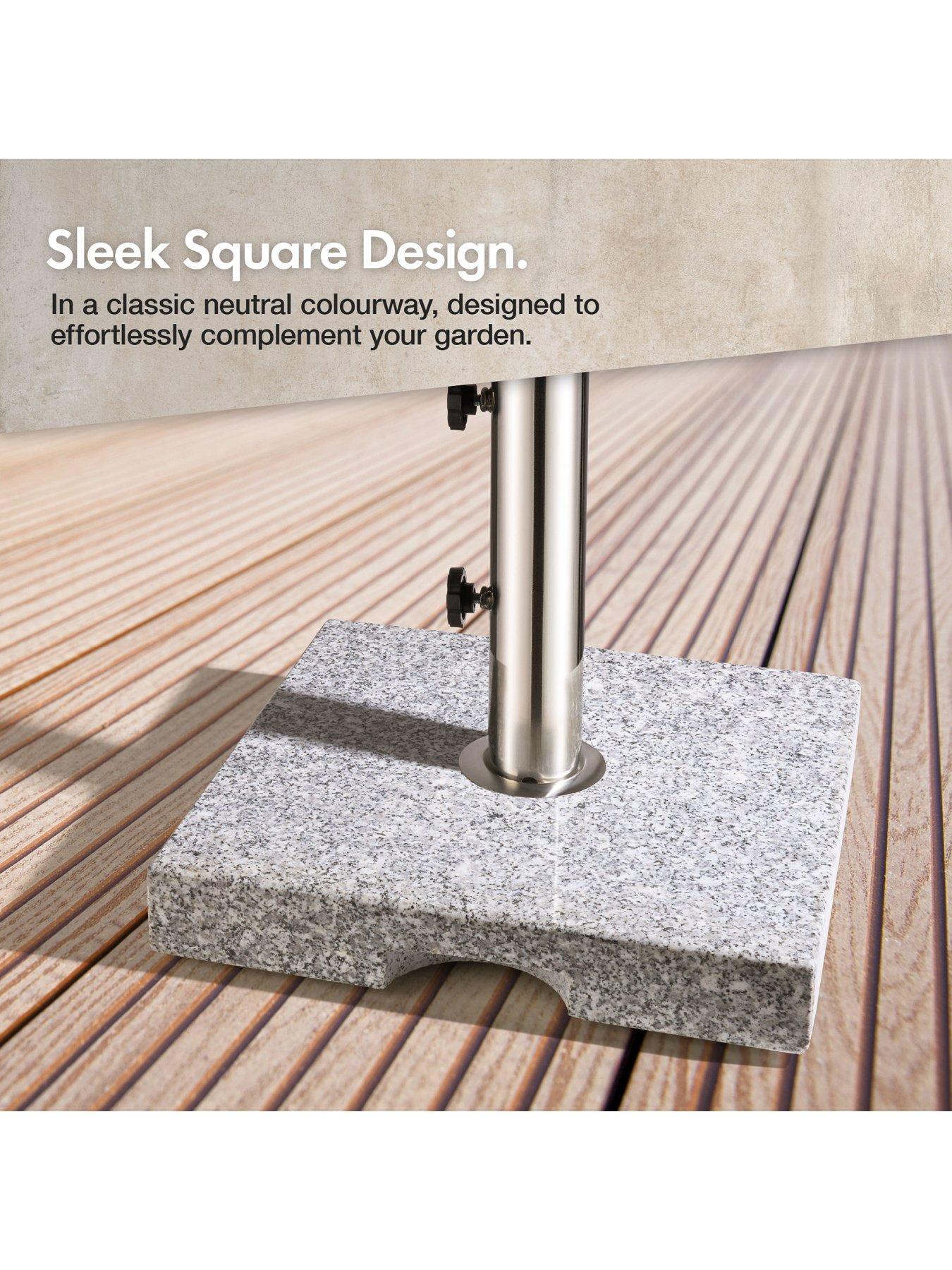  image of vonhaus-square-granite-parasol-base