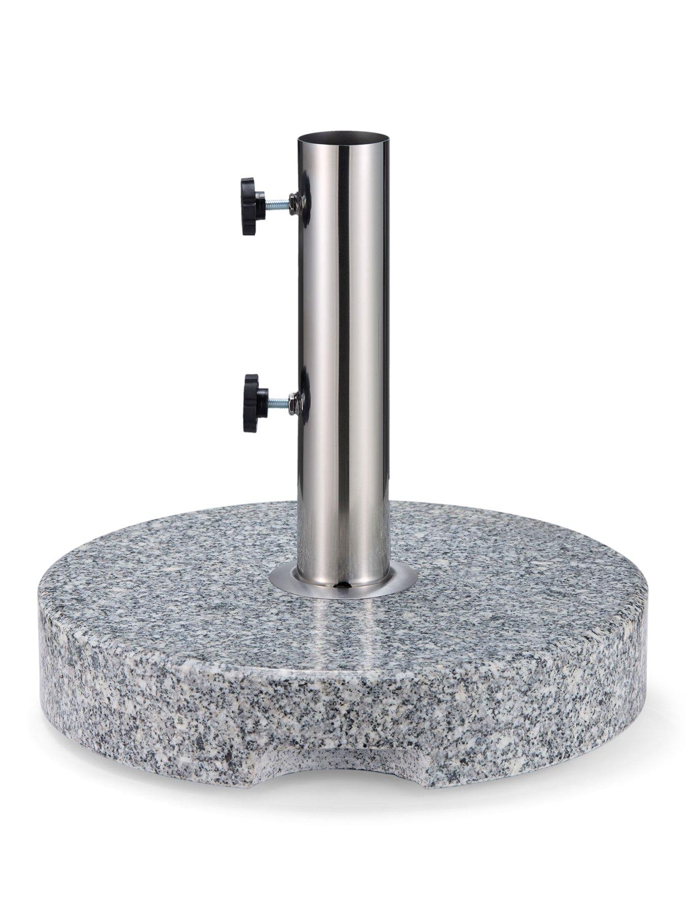  image of vonhaus-grey-round-granite-parasol-base