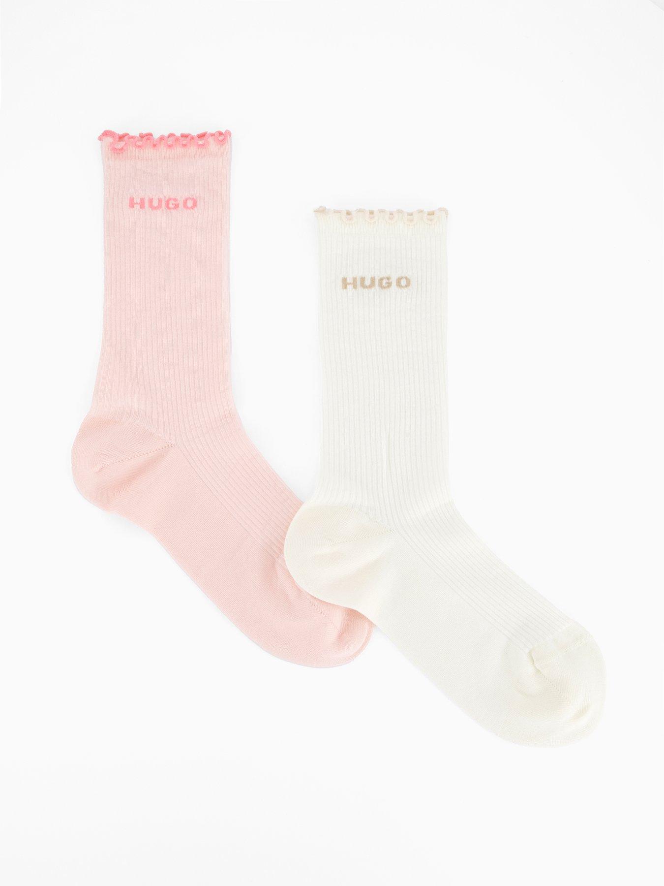 Image 1 of 1 of HUGO 2 Pack Lettuce Hem Socks - Multi