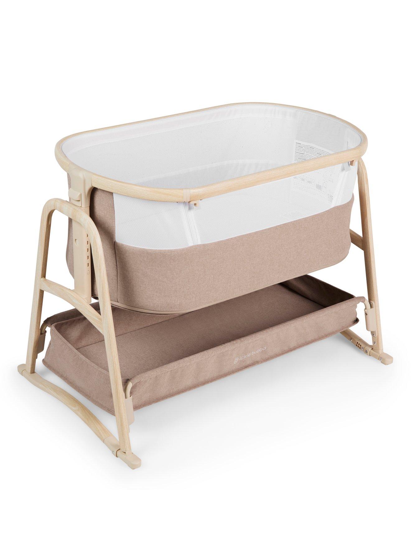 Ickle Bubba Bubba&Me Luxe Bedside Crib - Biscuit