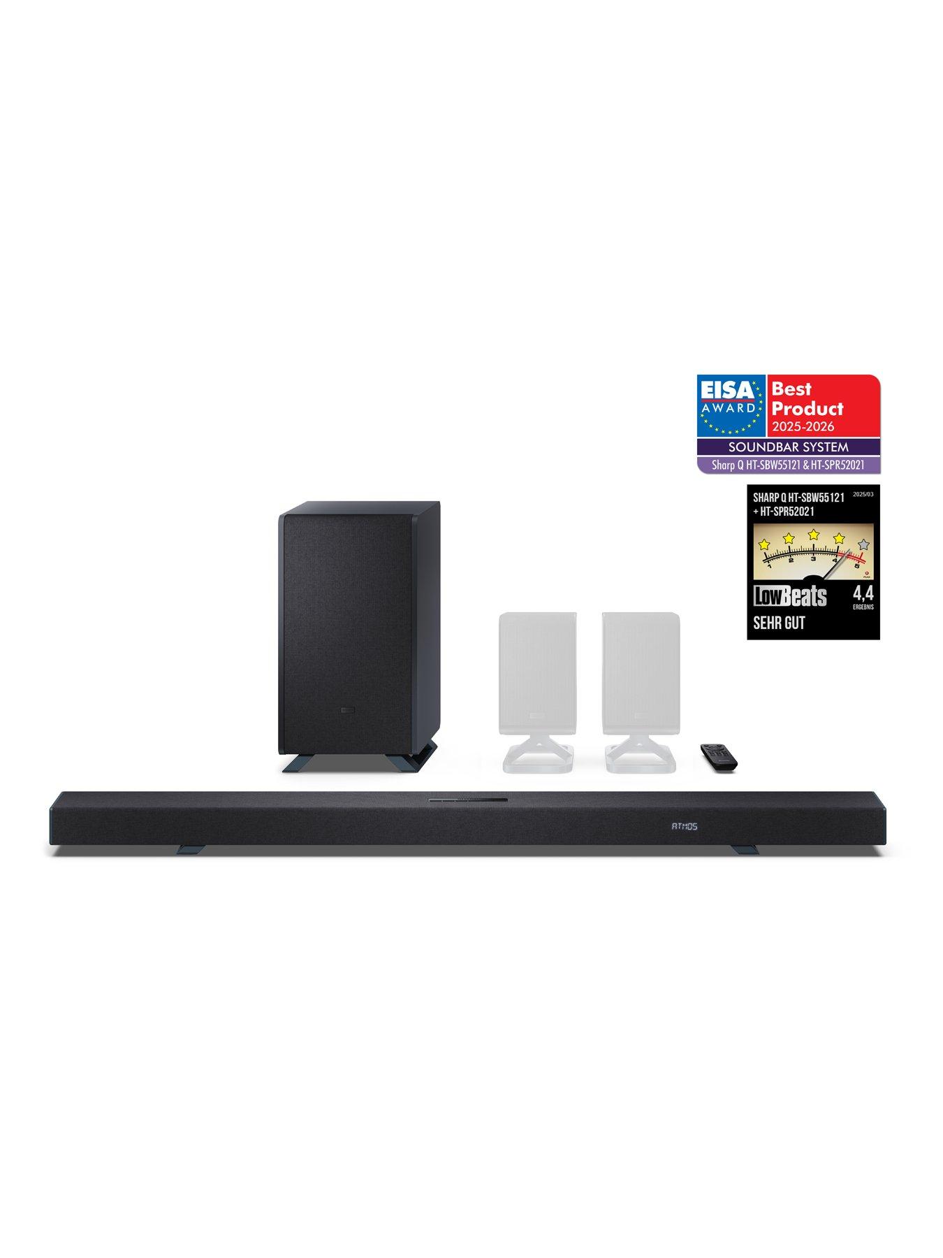  image of sharp-q-dolby-atmos-650w-home-theatre-soundbar-black